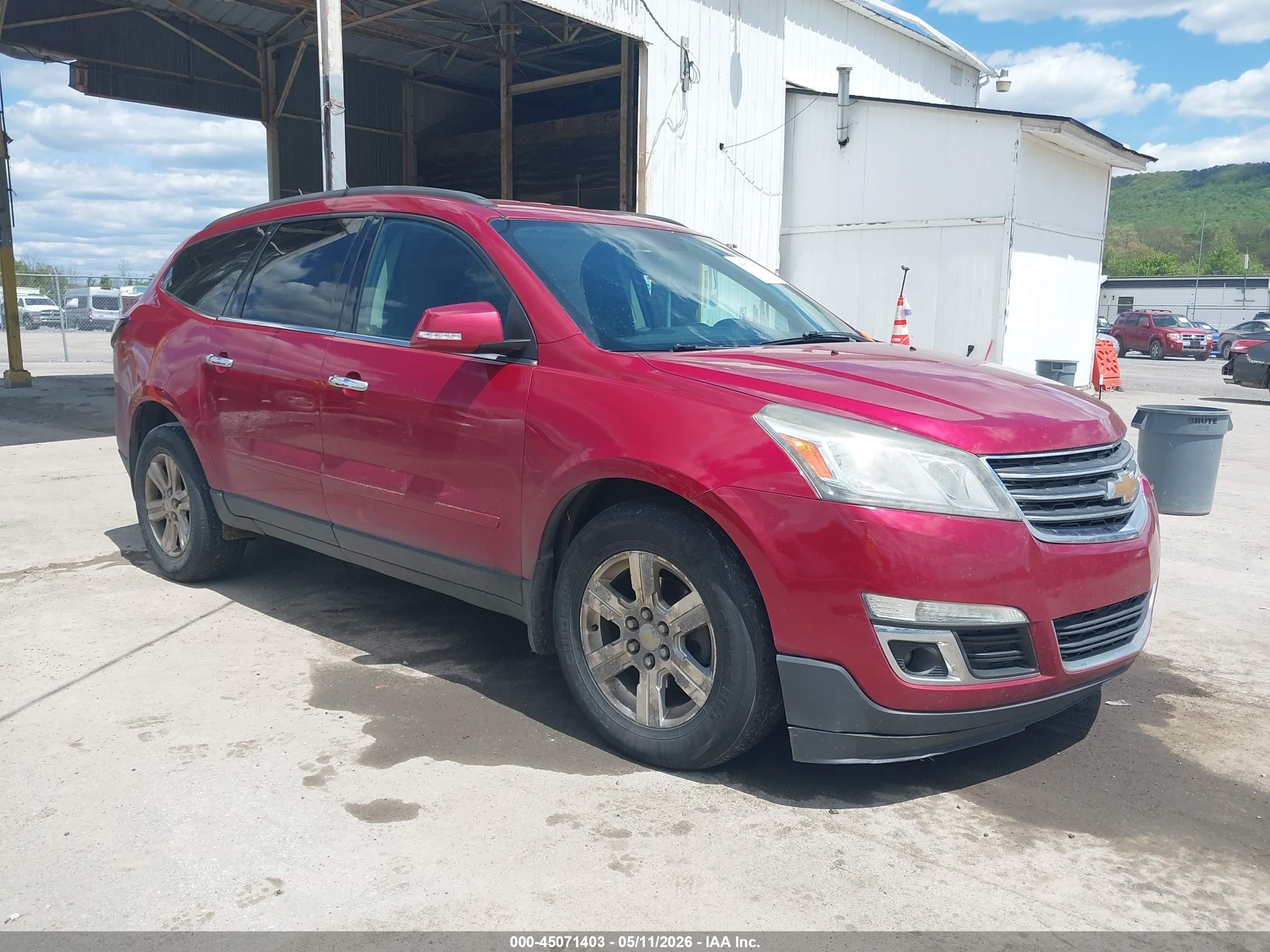 2013 Chevrolet Traverse 1lt Red vin: 1GNKVGKD4DJ147898