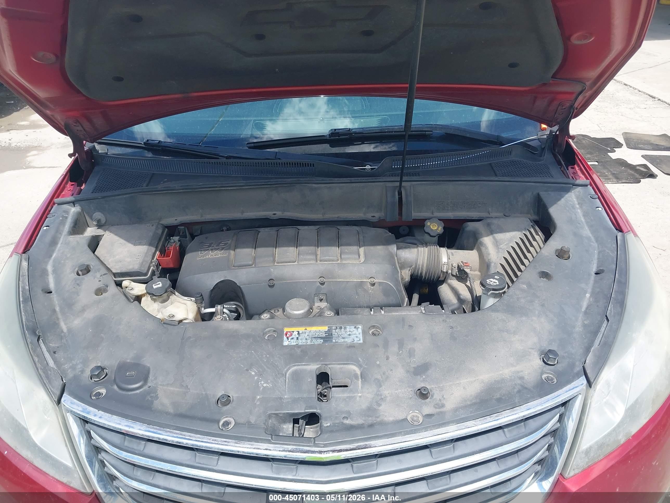 2013 Chevrolet Traverse 1lt Red vin: 1GNKVGKD4DJ147898