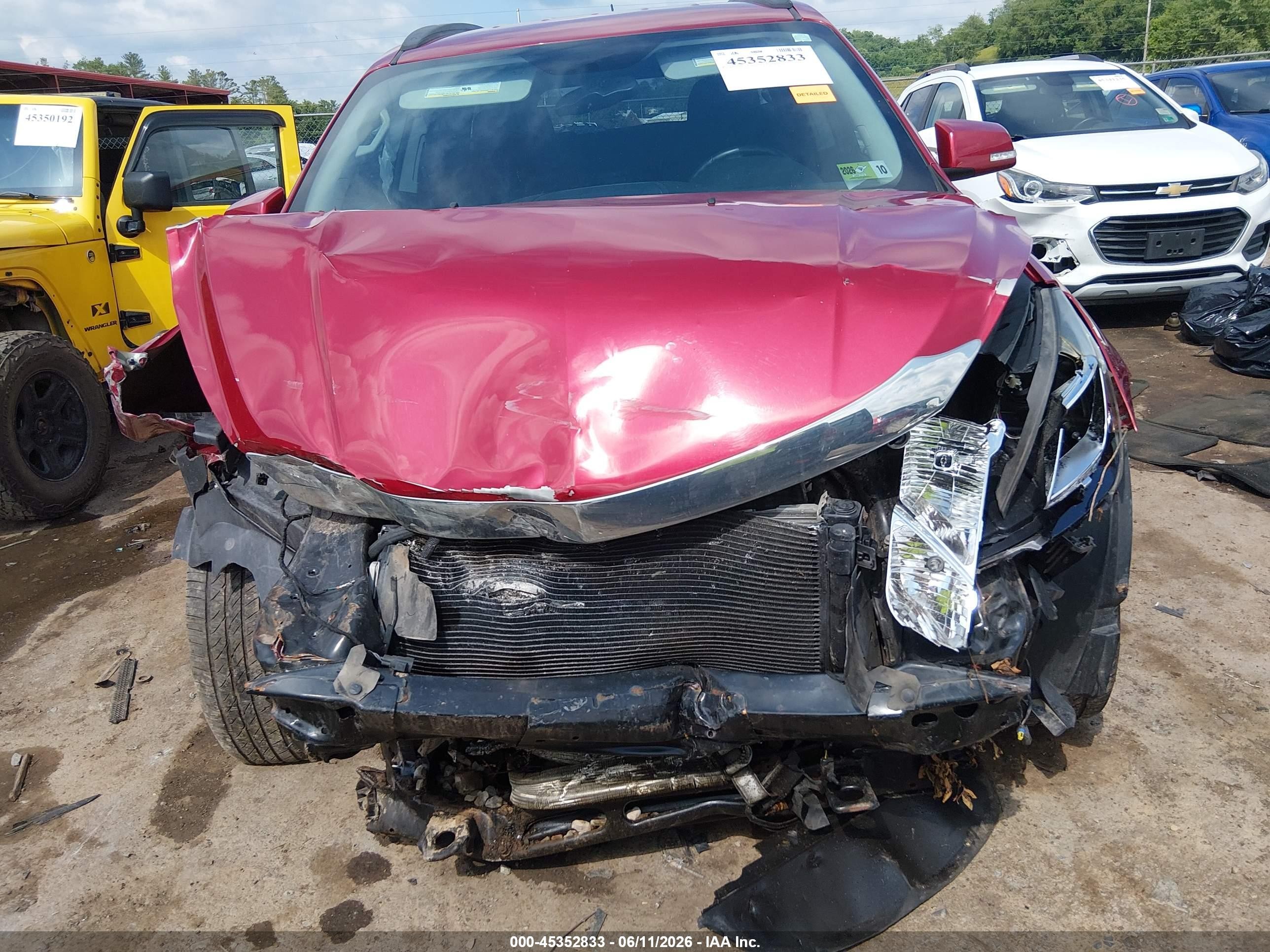 2013 Chevrolet Traverse 1lt Red vin: 1GNKVGKD4DJ195515