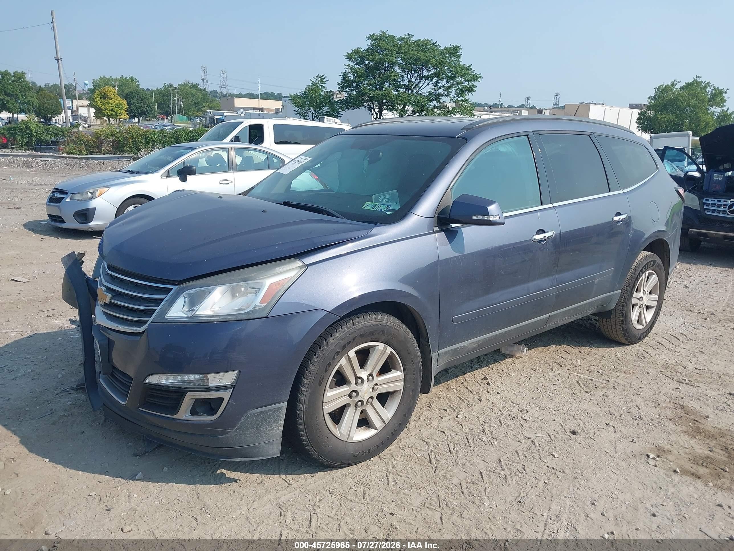 2014 Chevrolet Traverse 1lt Blue vin: 1GNKVGKD4EJ324628