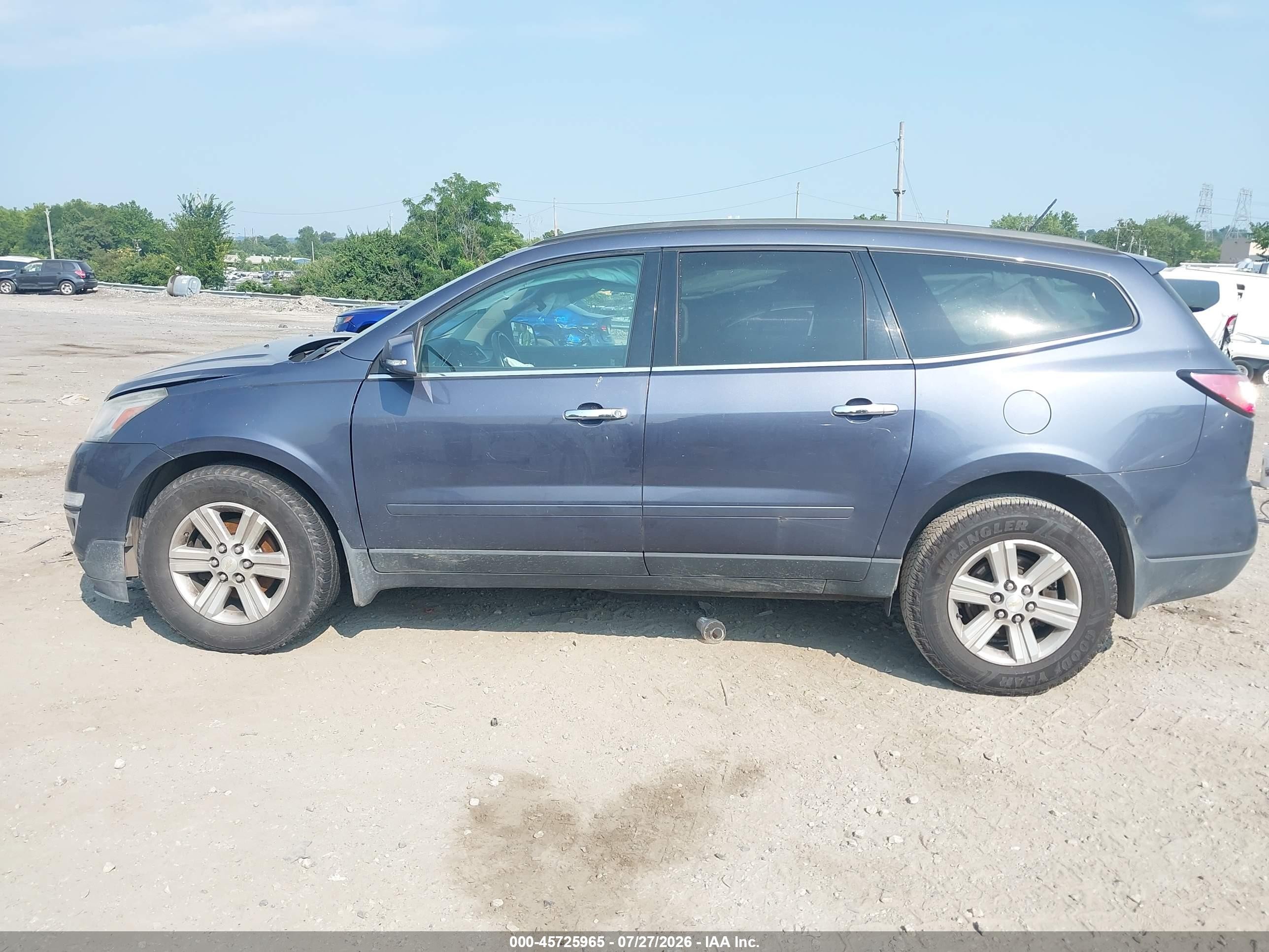 2014 Chevrolet Traverse 1lt Blue vin: 1GNKVGKD4EJ324628