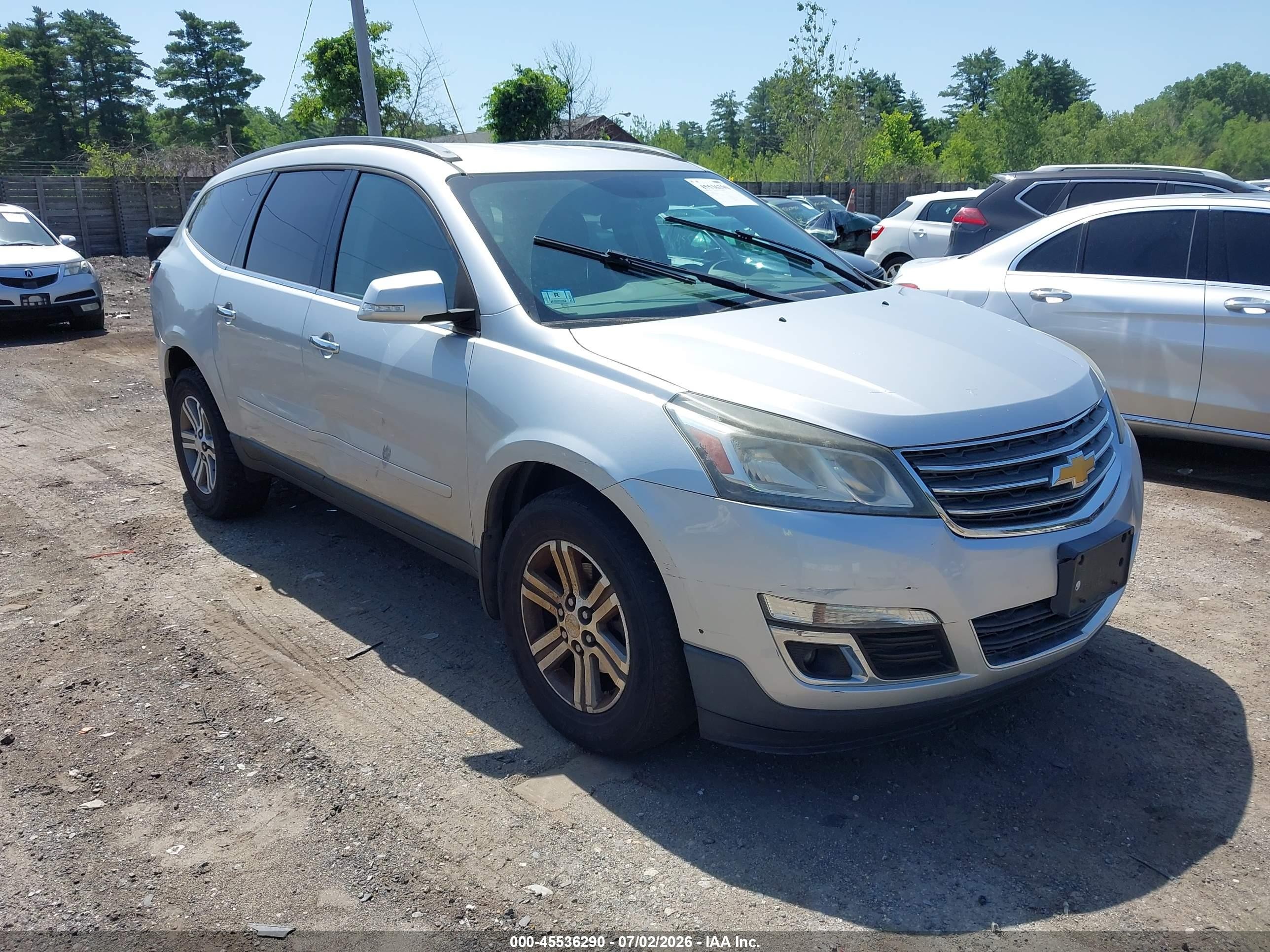 2015 Chevrolet Traverse 1lt Gray vin: 1GNKVGKD4FJ144194