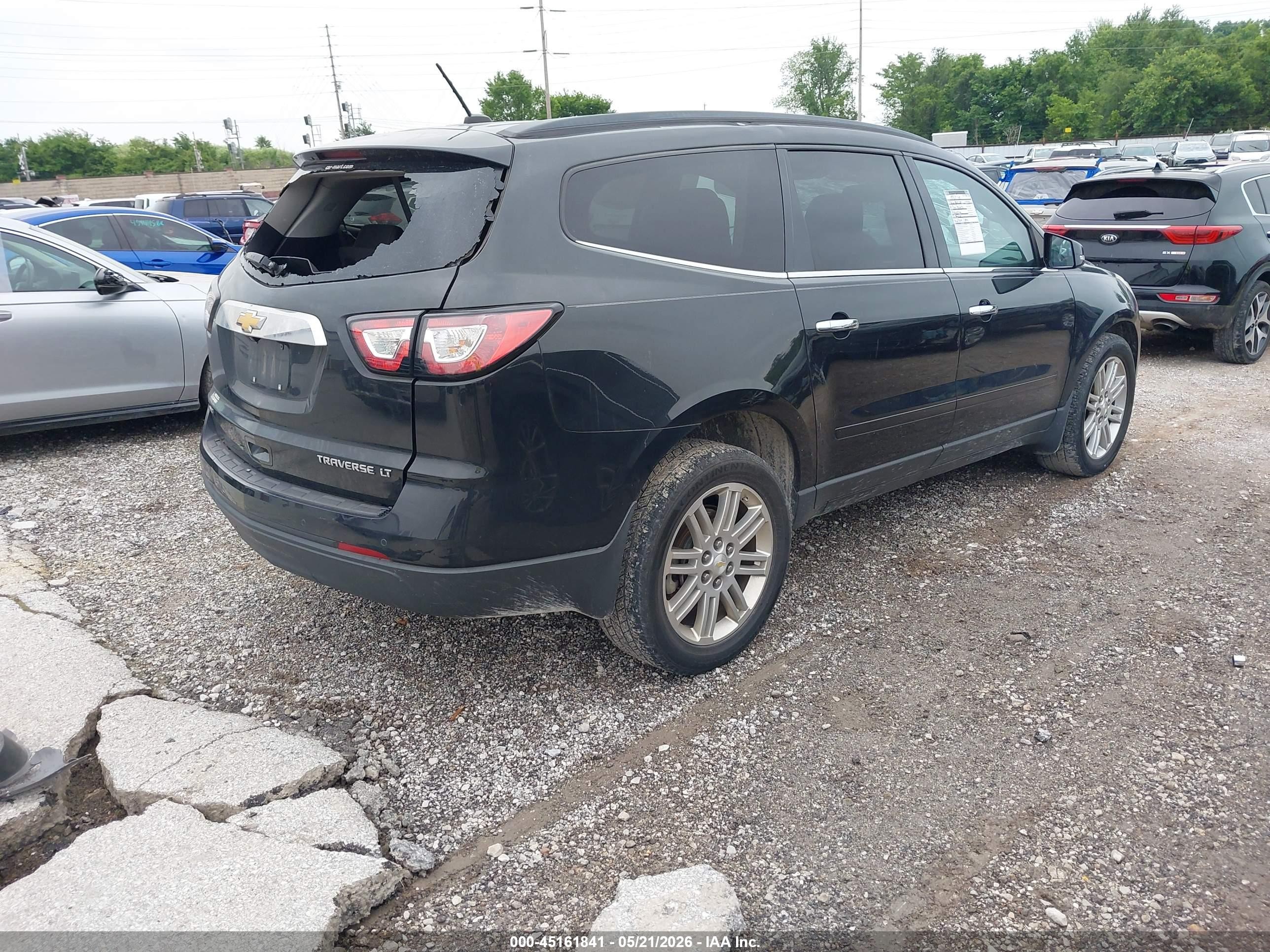 2015 Chevrolet Traverse 1lt Black vin: 1GNKVGKD4FJ270698
