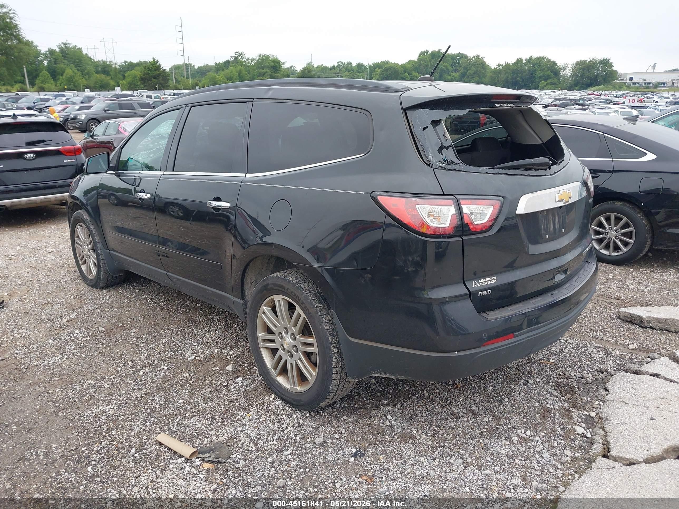 2015 Chevrolet Traverse 1lt Black vin: 1GNKVGKD4FJ270698