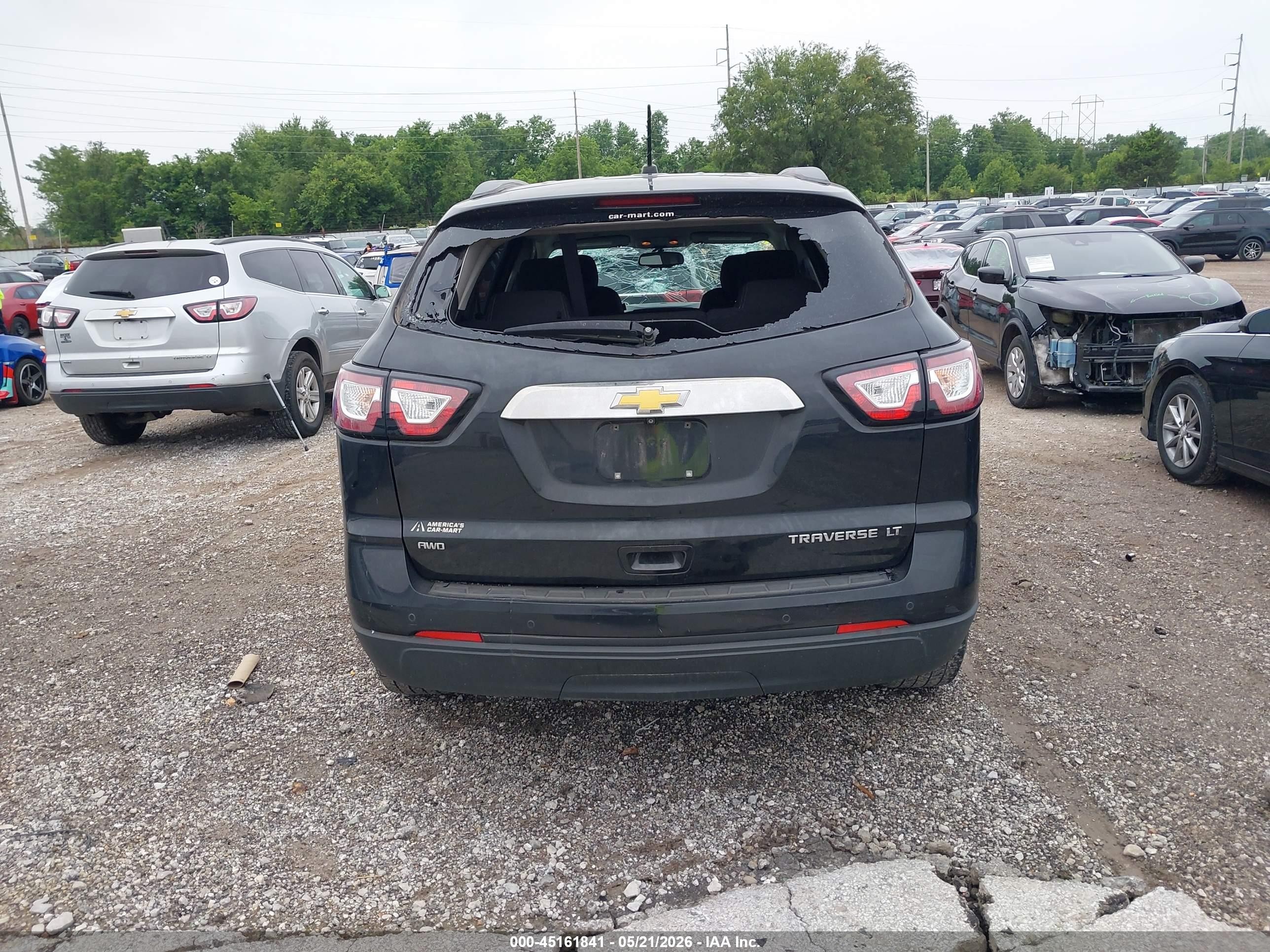 2015 Chevrolet Traverse 1lt Black vin: 1GNKVGKD4FJ270698