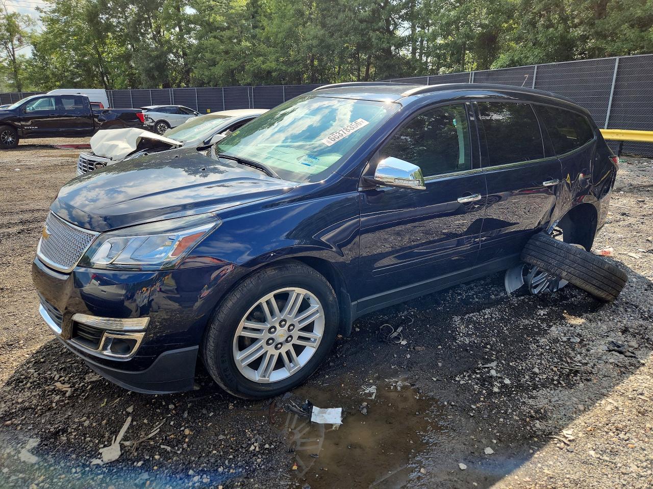 2015 Chevrolet Traverse Lt Синий vin: 1GNKVGKD4FJ321634