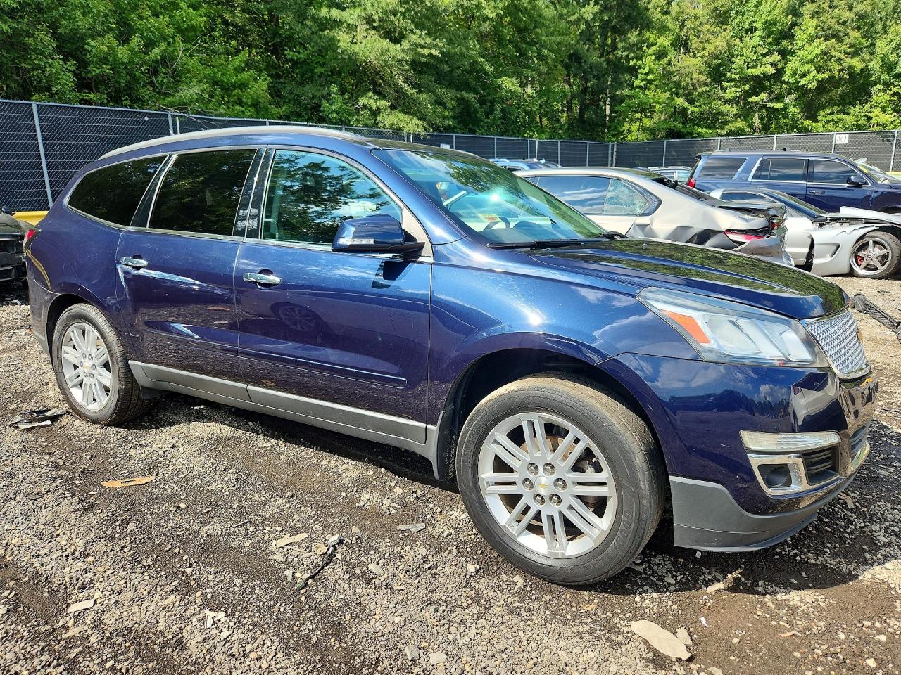2015 Chevrolet Traverse Lt Синий vin: 1GNKVGKD4FJ321634