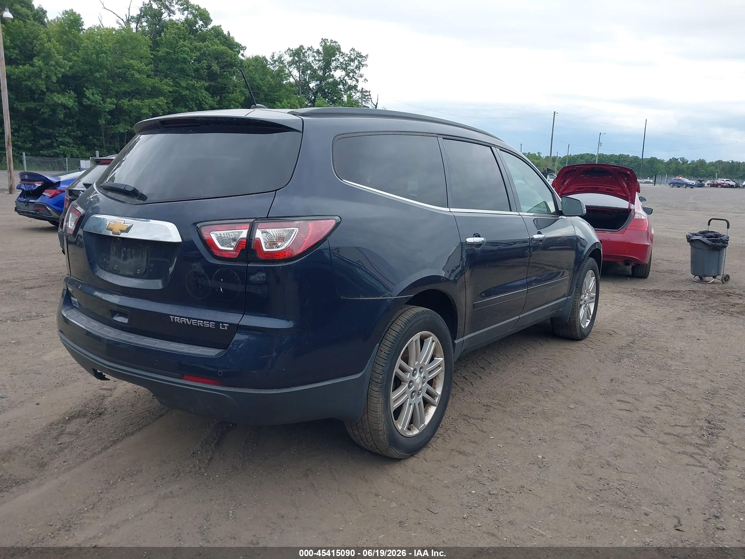 2015 Chevrolet Traverse 1lt Blue vin: 1GNKVGKD4FJ349398