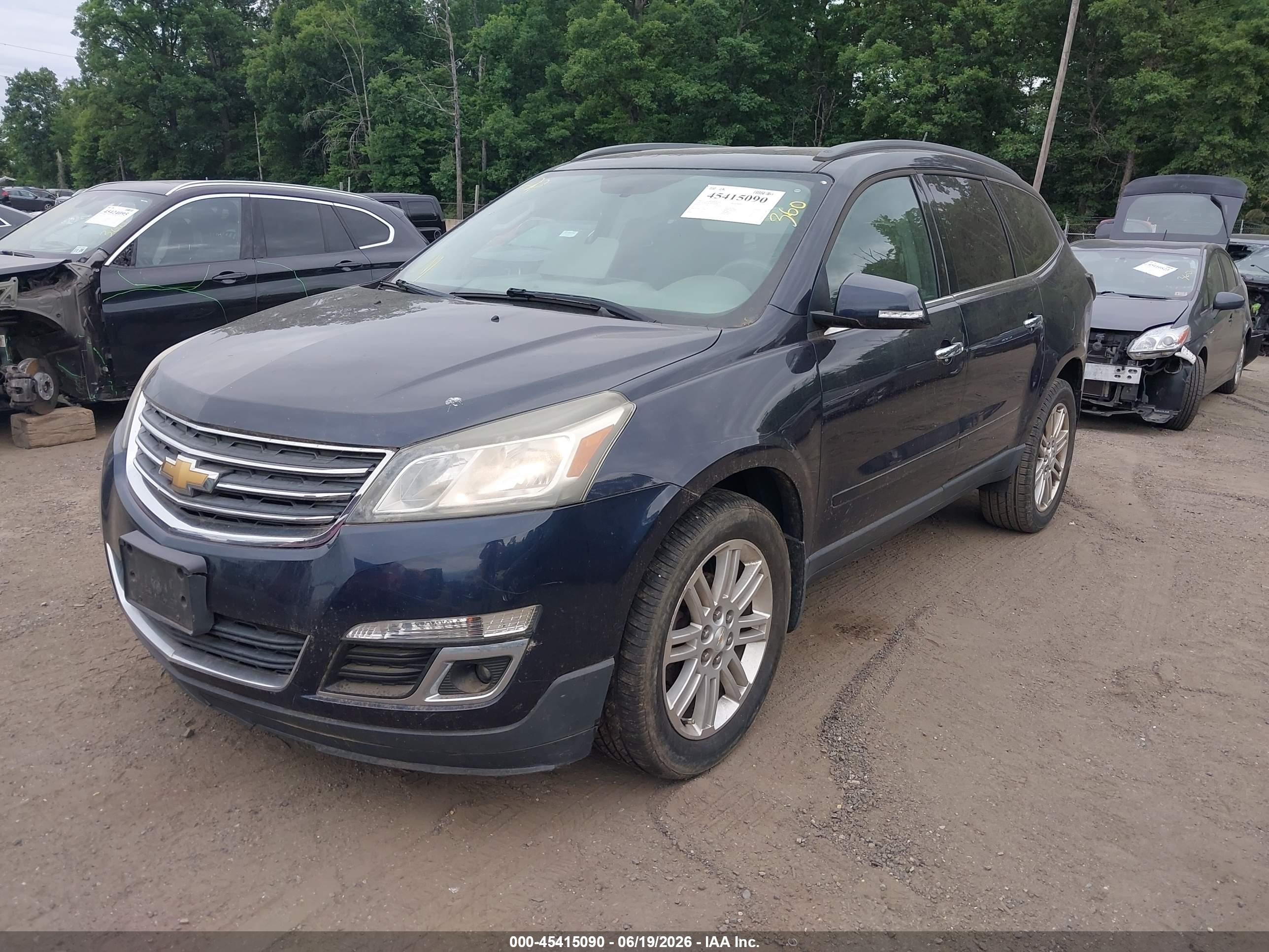 2015 Chevrolet Traverse 1lt Blue vin: 1GNKVGKD4FJ349398