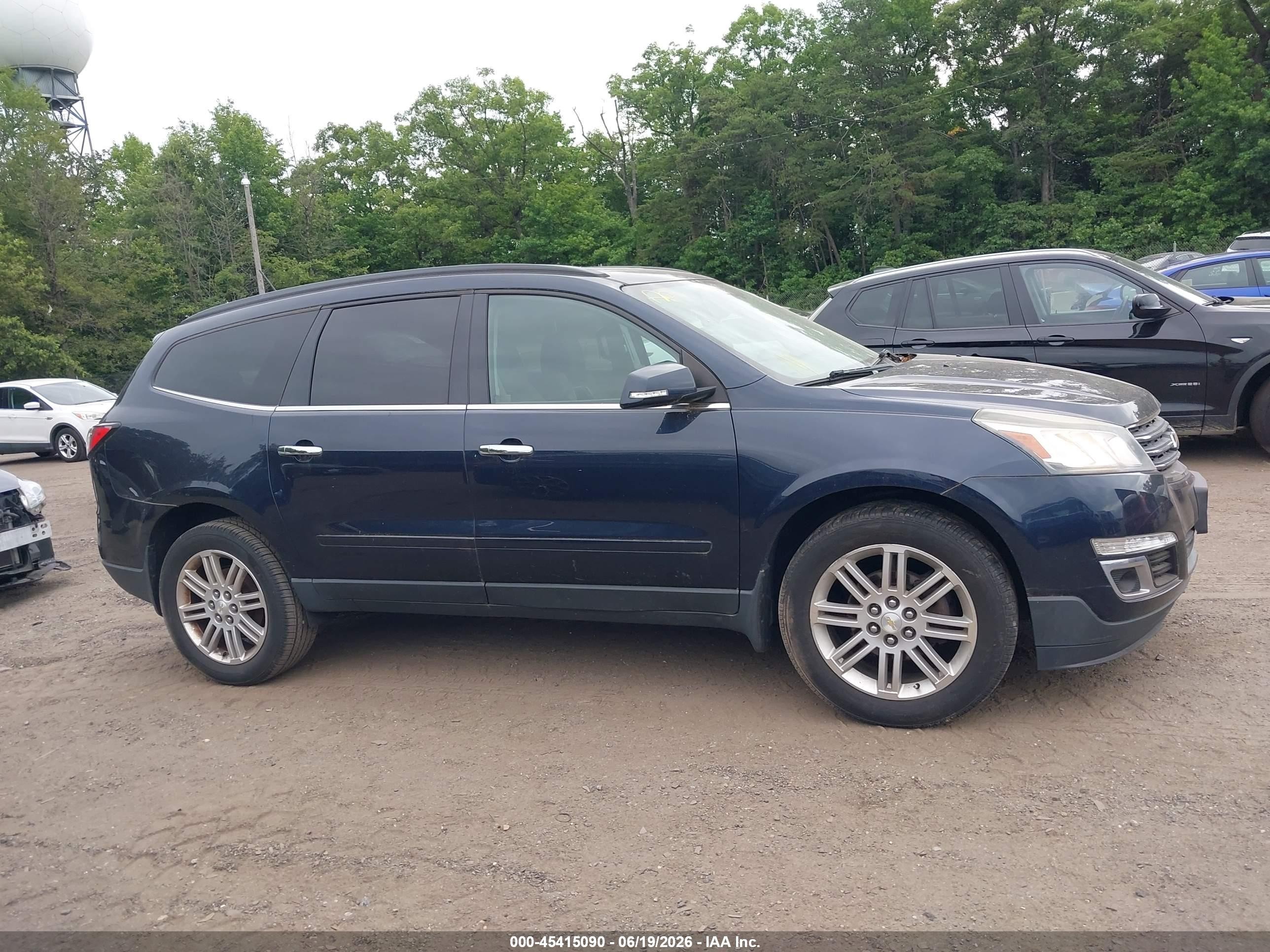 2015 Chevrolet Traverse 1lt Blue vin: 1GNKVGKD4FJ349398