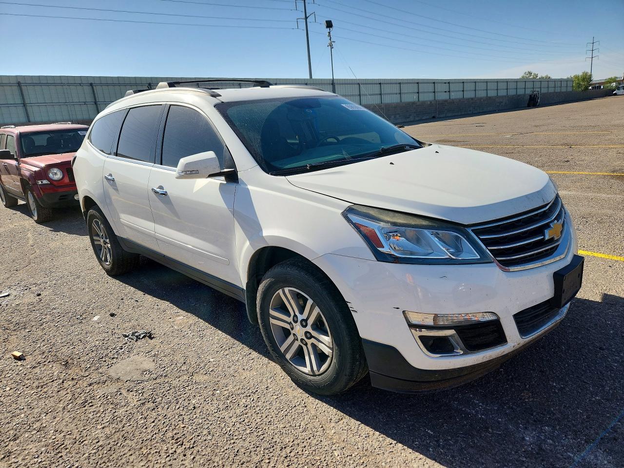 2015 Chevrolet Traverse Lt White vin: 1GNKVGKD5FJ275862