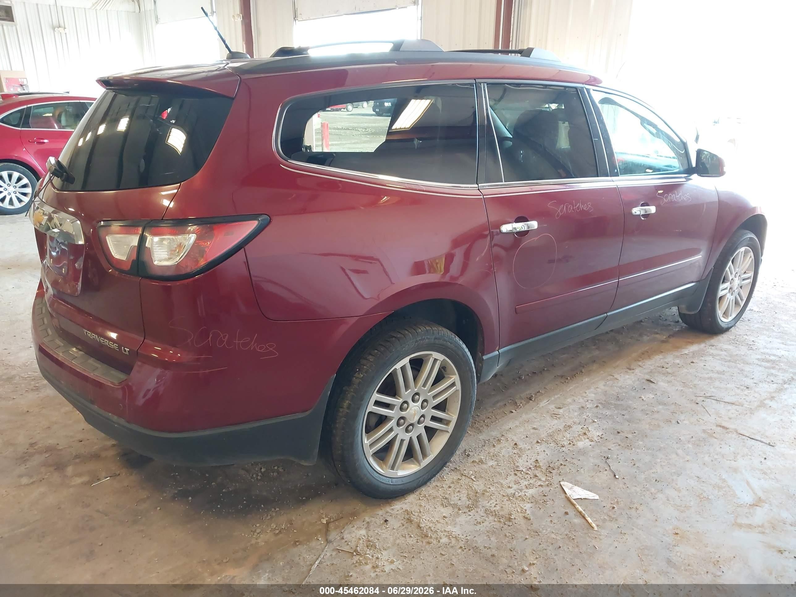 2015 Chevrolet Traverse Lt Red vin: 1GNKVGKD5FJ339639