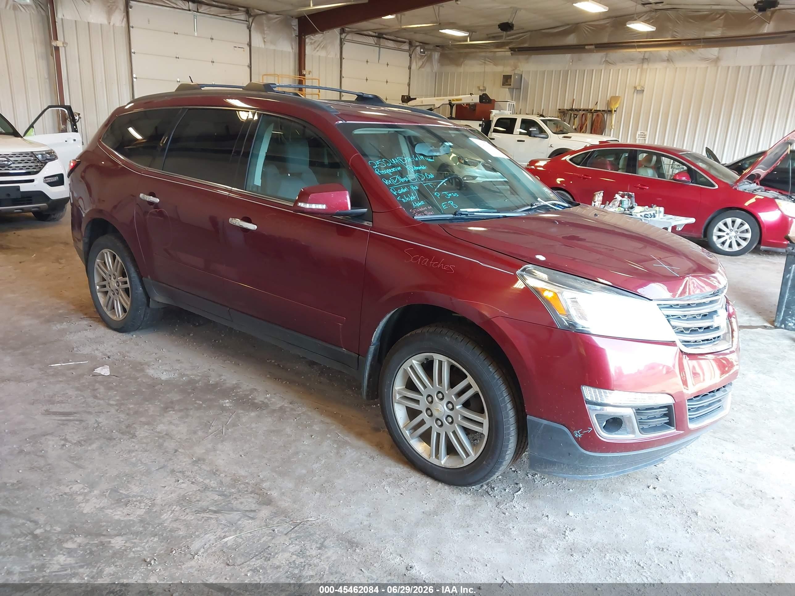 2015 Chevrolet Traverse Lt Red vin: 1GNKVGKD5FJ339639