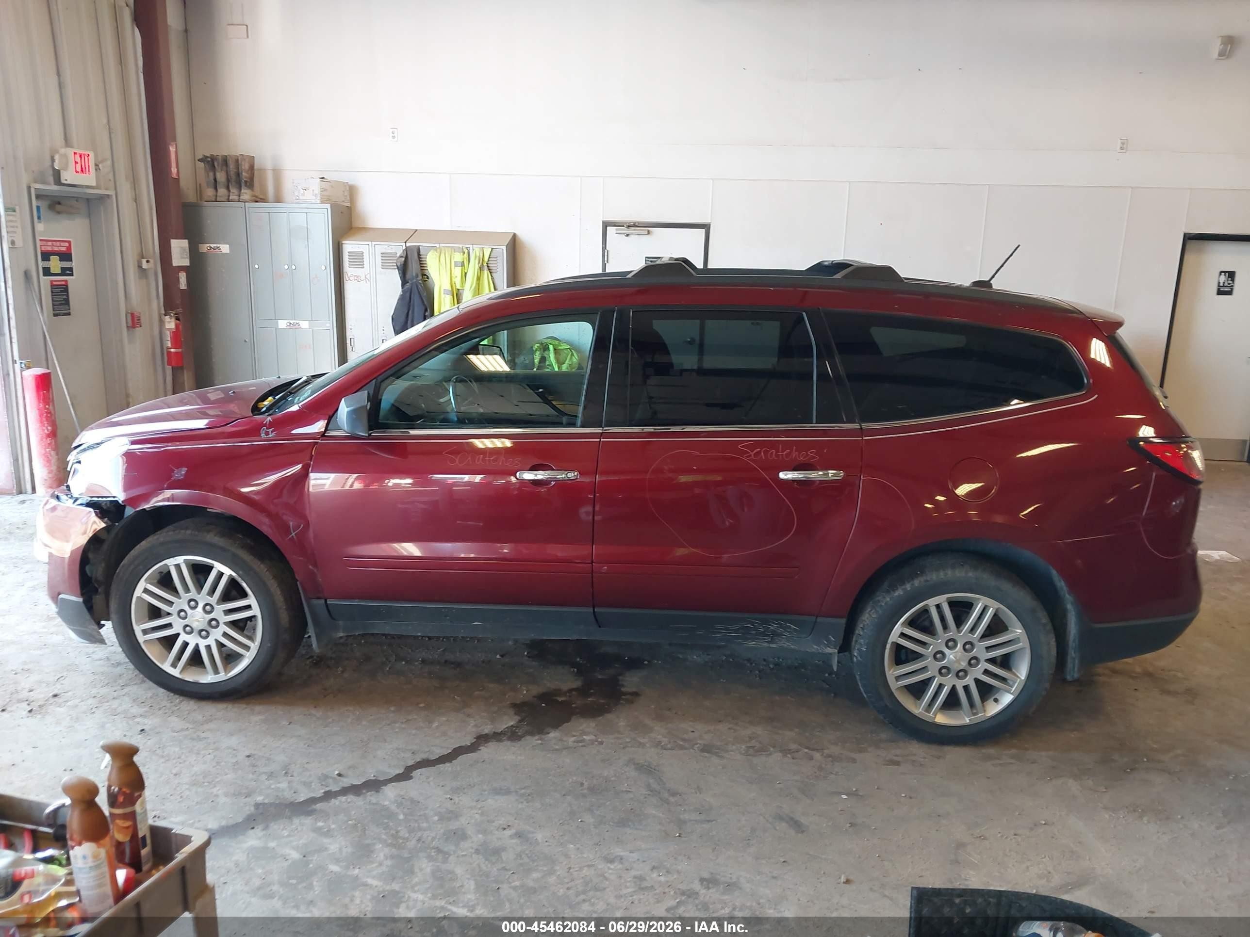 2015 Chevrolet Traverse Lt Red vin: 1GNKVGKD5FJ339639