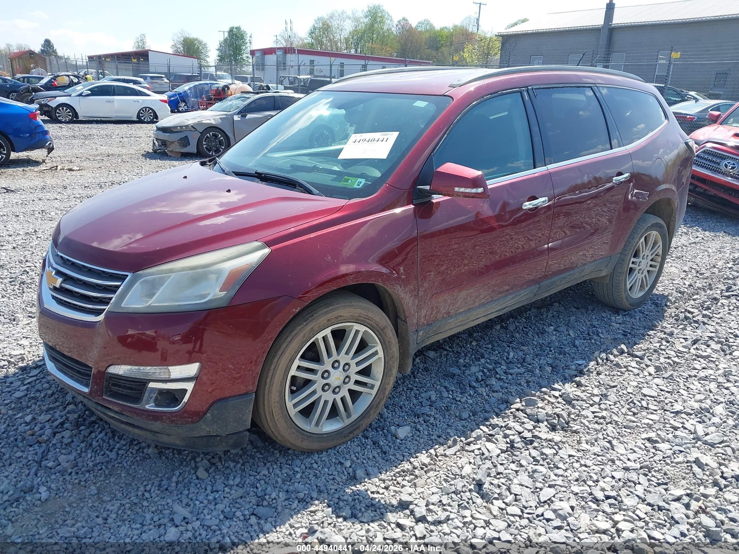 2015 Chevrolet Traverse 1lt Red vin: 1GNKVGKD5FJ379591