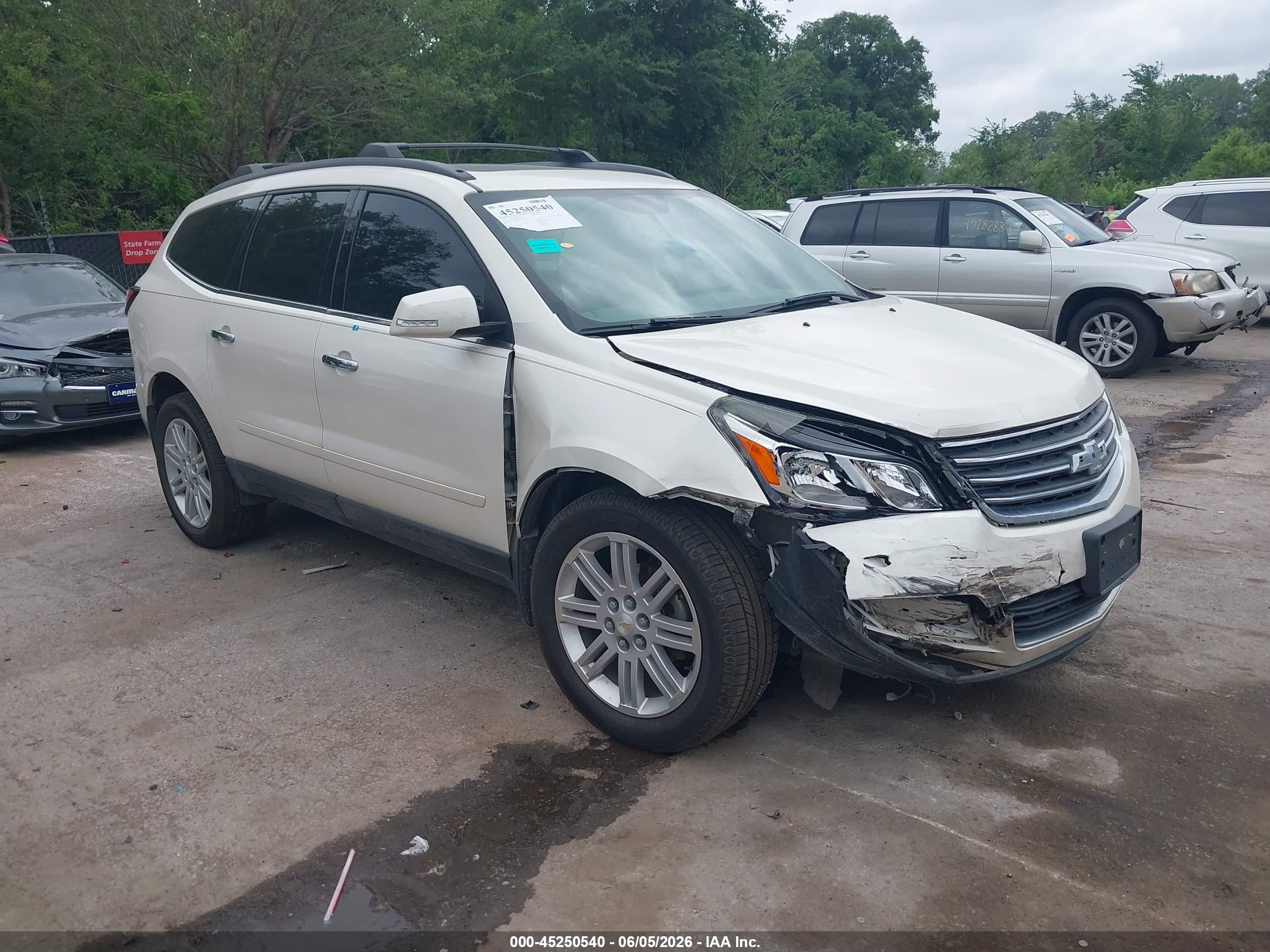 2013 Chevrolet Traverse 1lt Белый vin: 1GNKVGKD6DJ177632