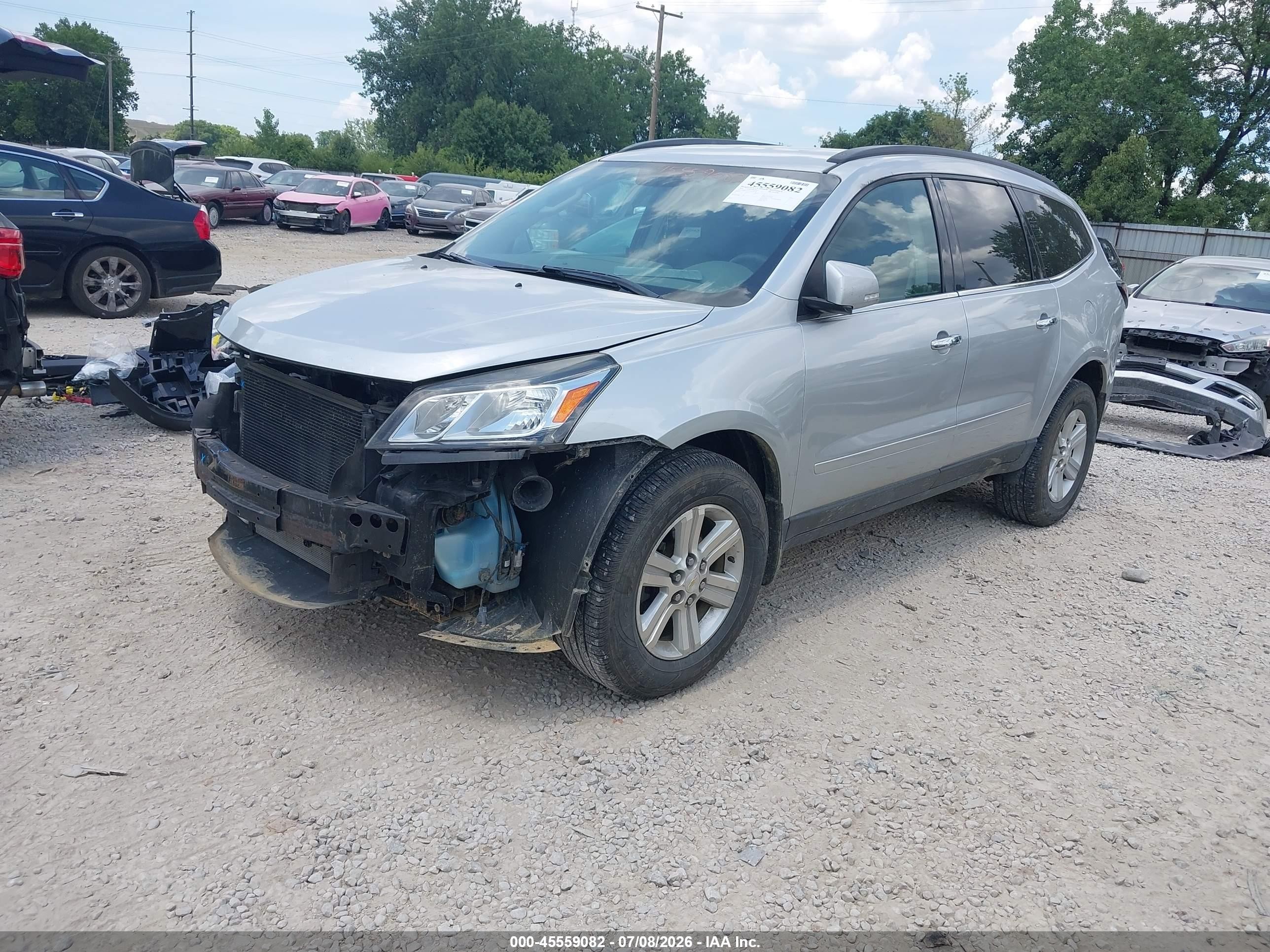 2014 Chevrolet Traverse 1lt Silver vin: 1GNKVGKD6EJ216074