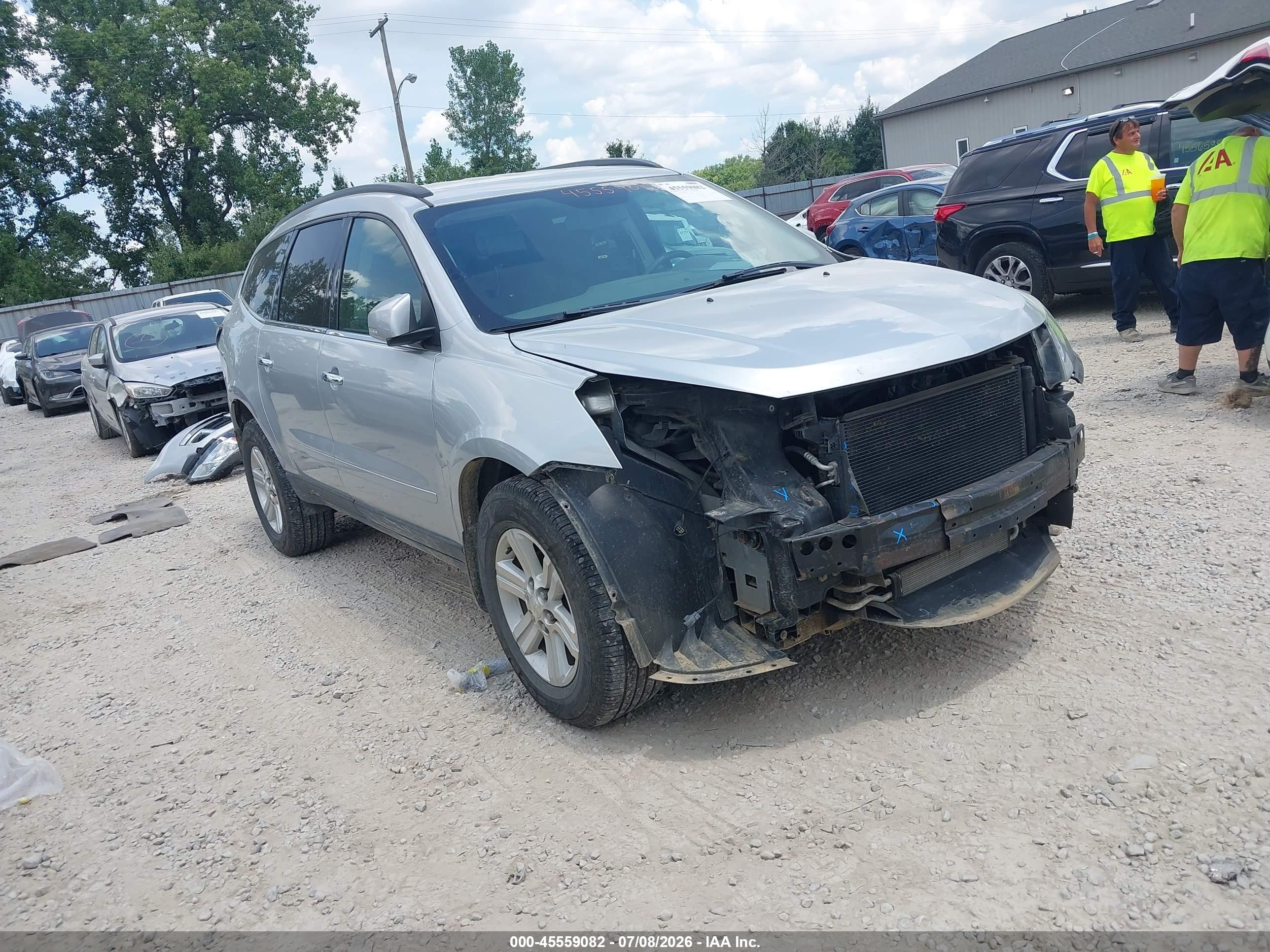 2014 Chevrolet Traverse 1lt Silver vin: 1GNKVGKD6EJ216074