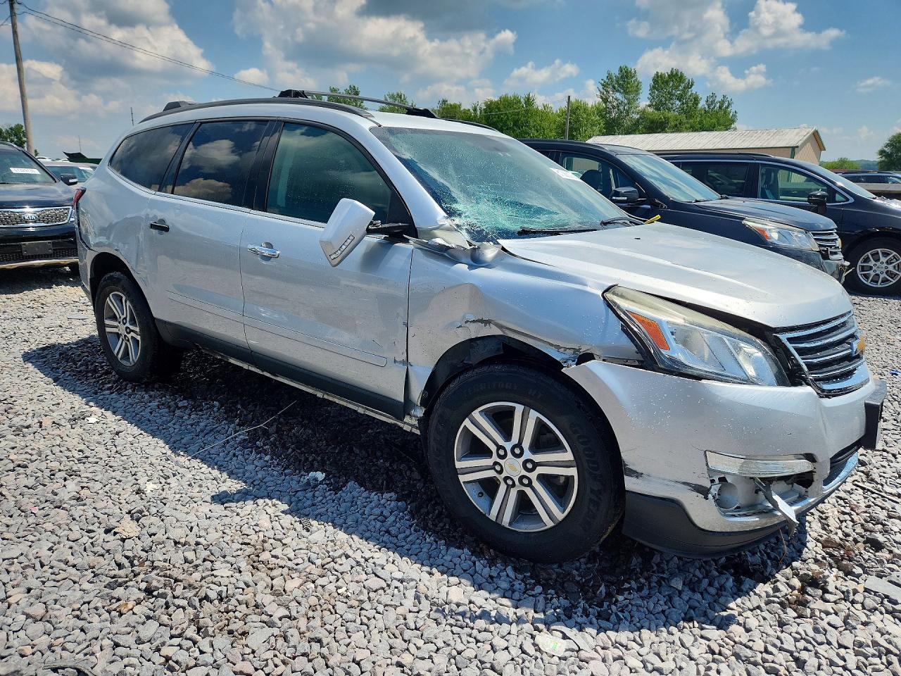 2015 Chevrolet Traverse Lt Серебряный vin: 1GNKVGKD6FJ307847