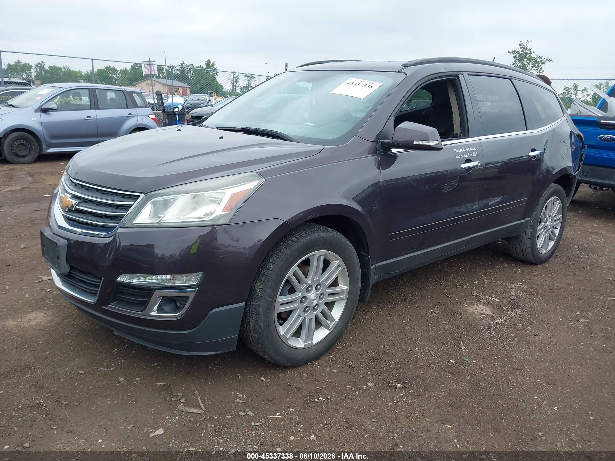 2015 Chevrolet Traverse 1lt Black vin: 1GNKVGKD6FJ346521