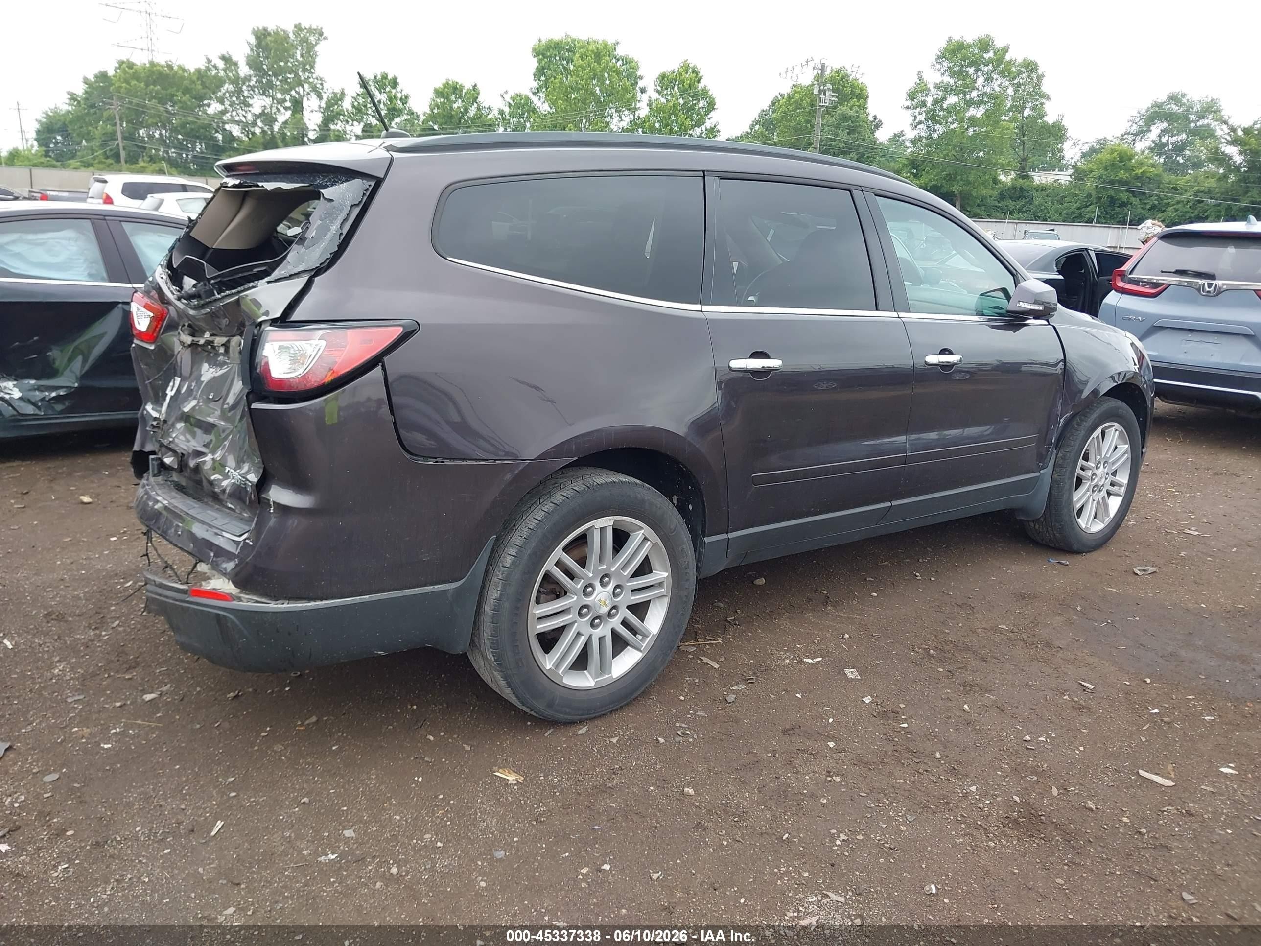 2015 Chevrolet Traverse 1lt Black vin: 1GNKVGKD6FJ346521