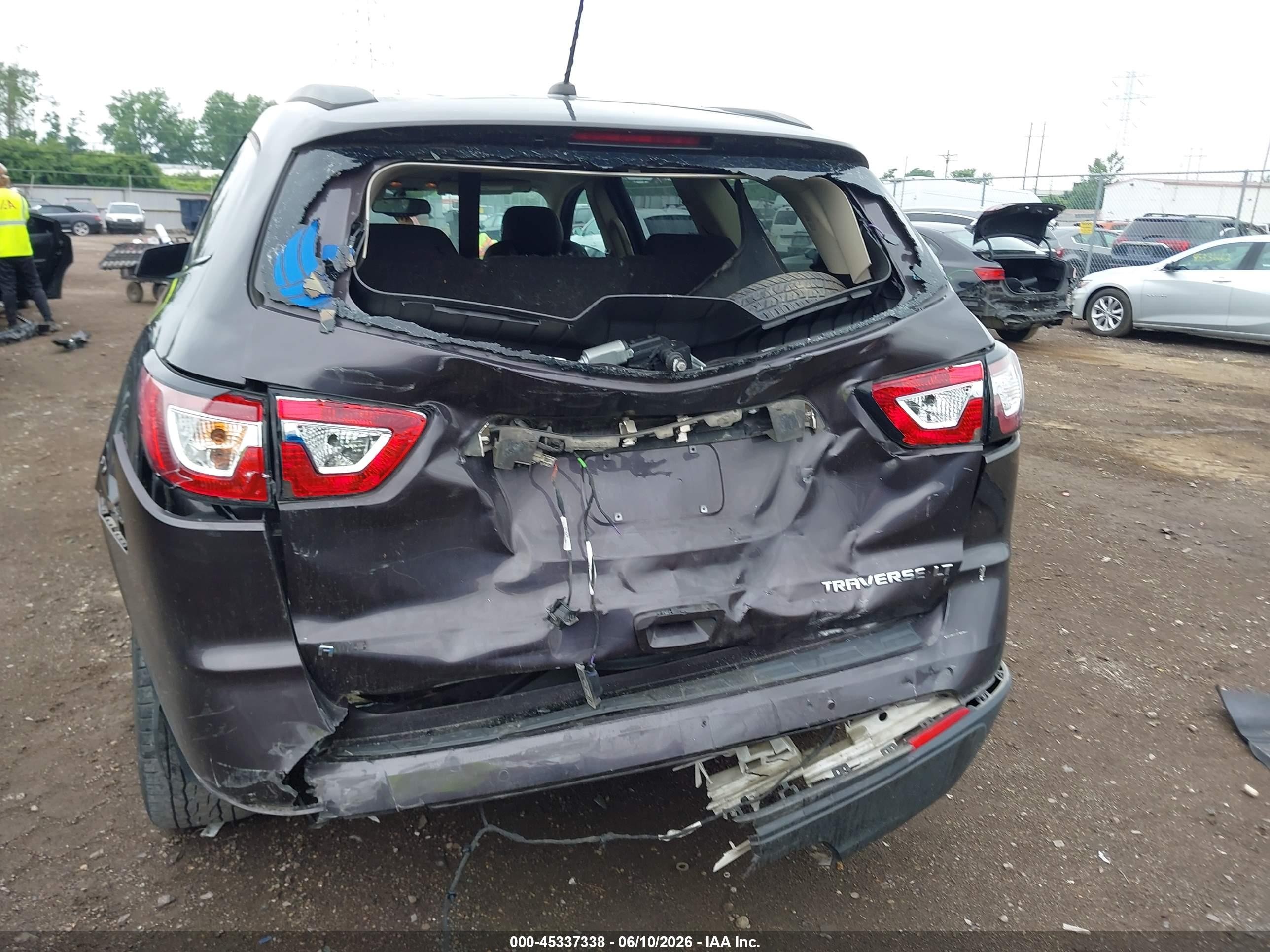 2015 Chevrolet Traverse 1lt Black vin: 1GNKVGKD6FJ346521