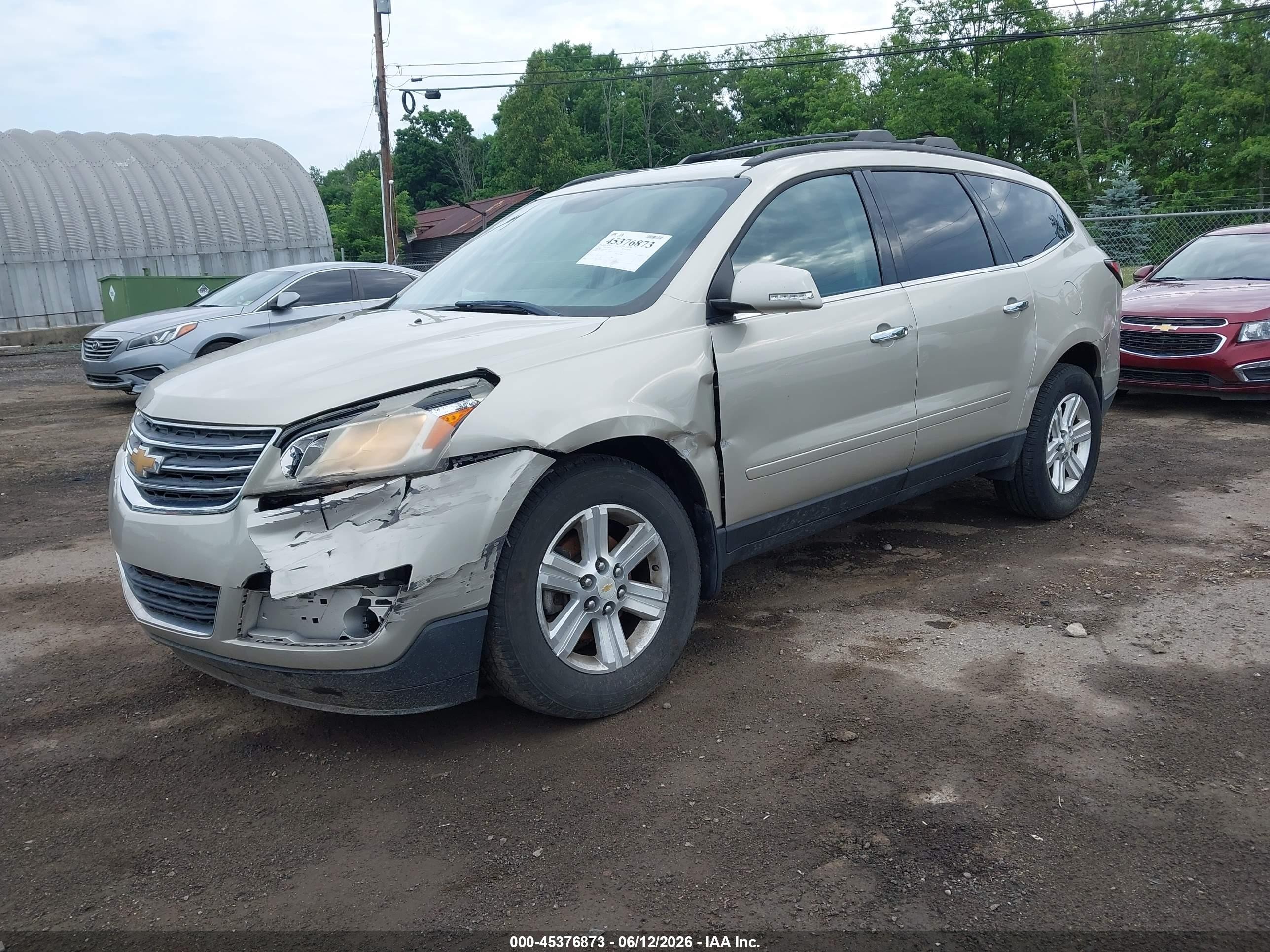 2013 Chevrolet Traverse Lt Beige vin: 1GNKVGKD7DJ172567