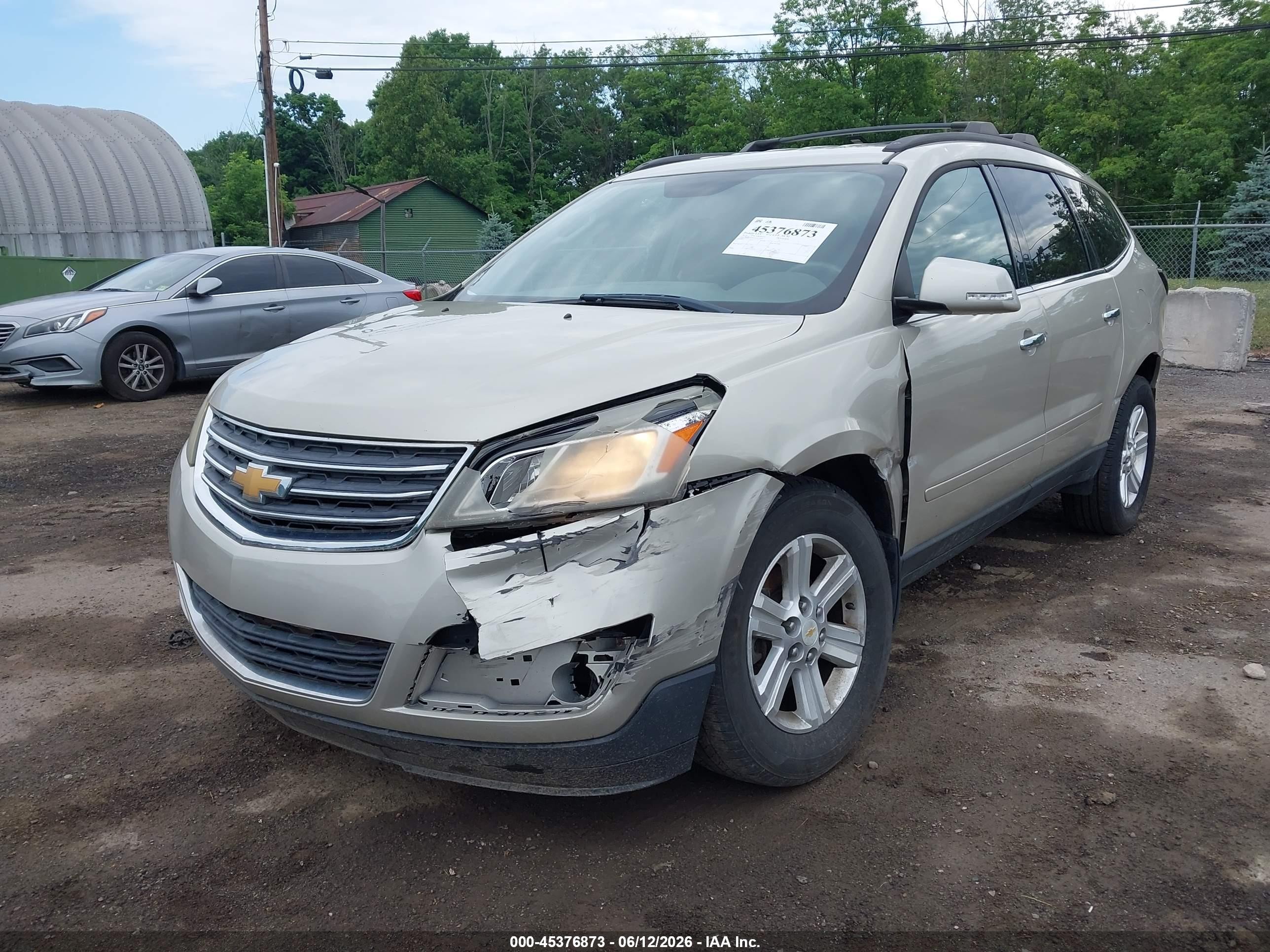 2013 Chevrolet Traverse Lt Beige vin: 1GNKVGKD7DJ172567
