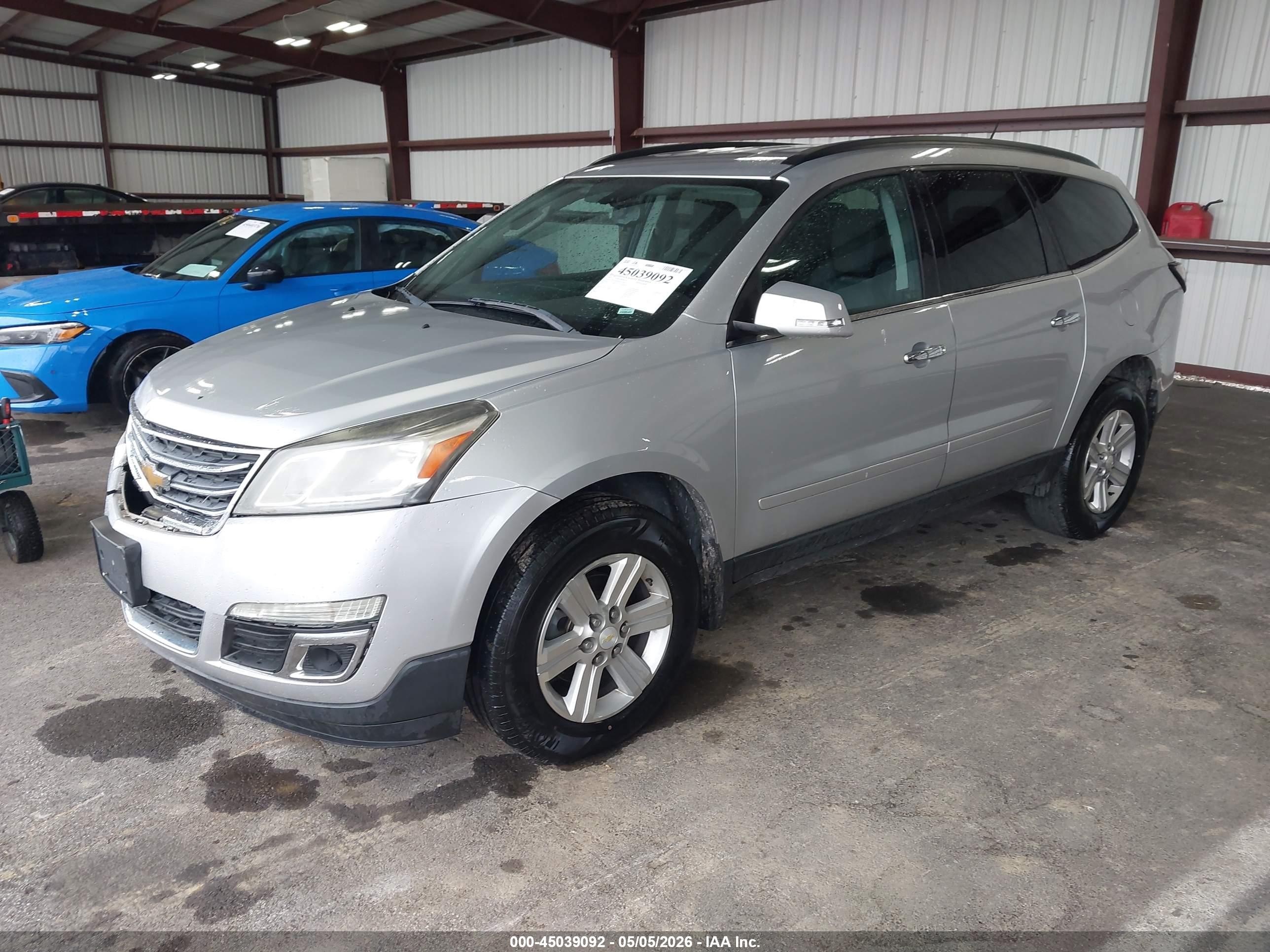2013 Chevrolet Traverse 1lt Silver vin: 1GNKVGKD7DJ213358