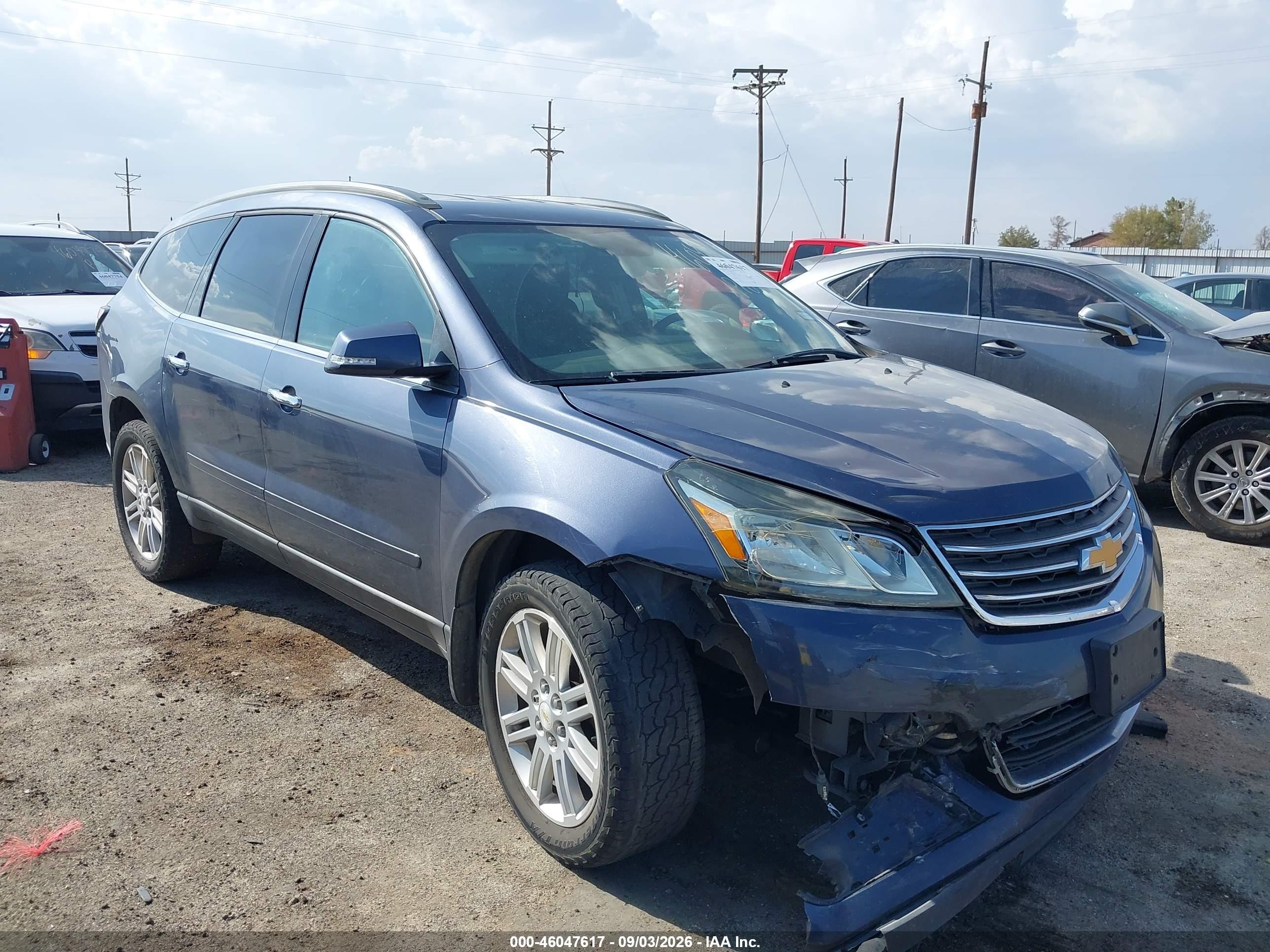 2014 Chevrolet Traverse 1lt Blue vin: 1GNKVGKD7EJ251237