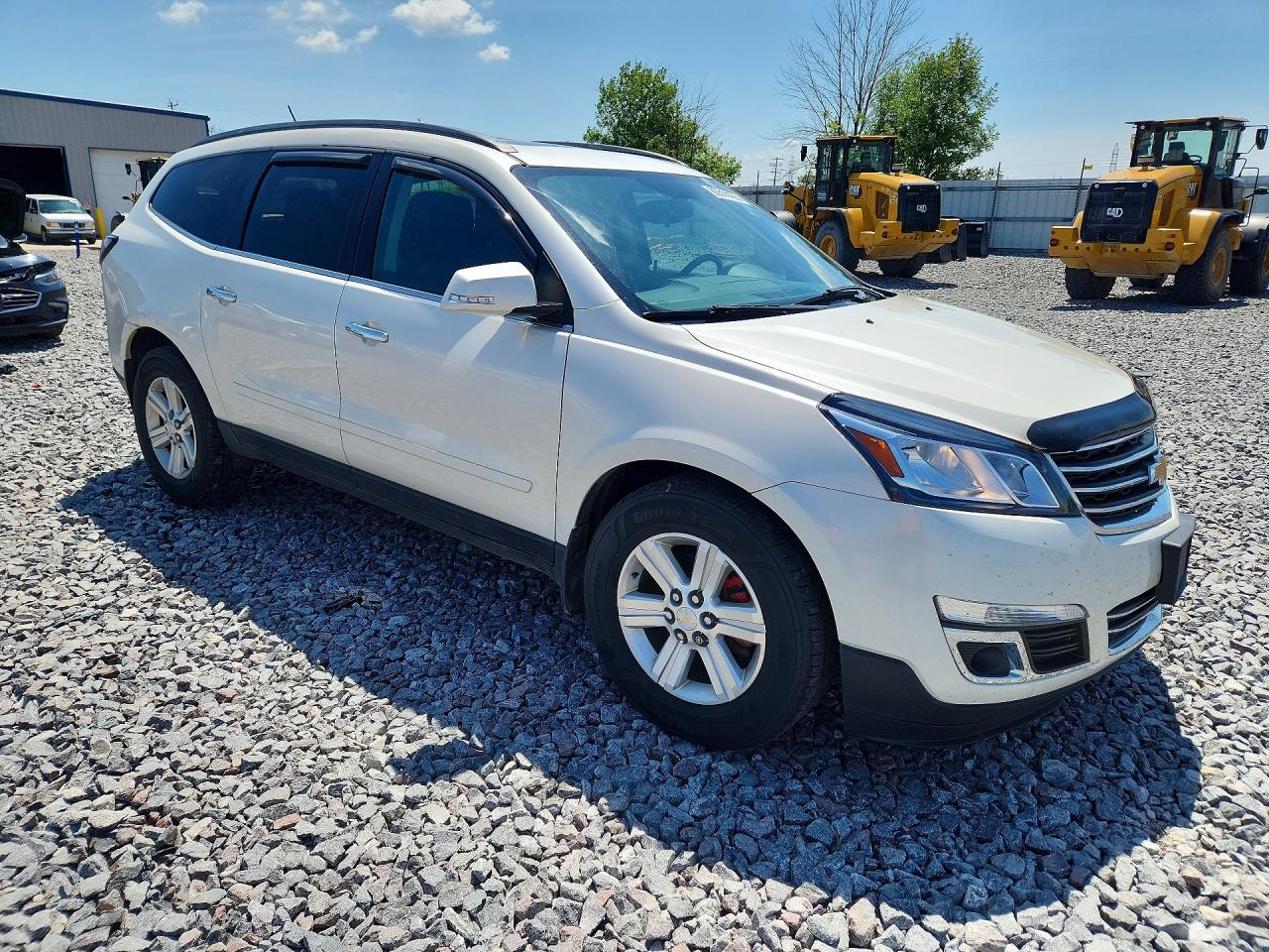 2014 Chevrolet Traverse Lt White vin: 1GNKVGKD7EJ270127