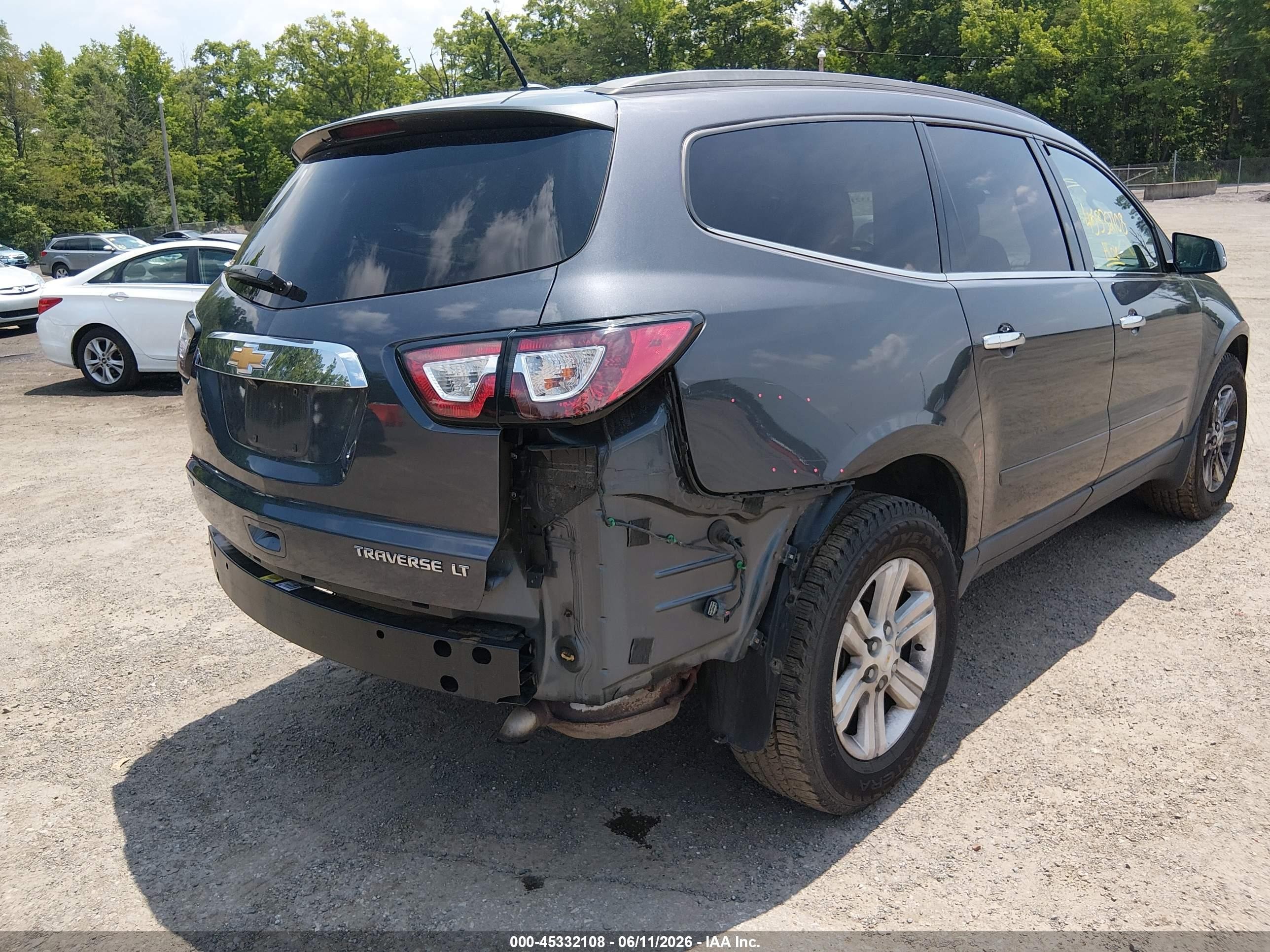 2013 Chevrolet Traverse 1lt Gray vin: 1GNKVGKD8DJ198322
