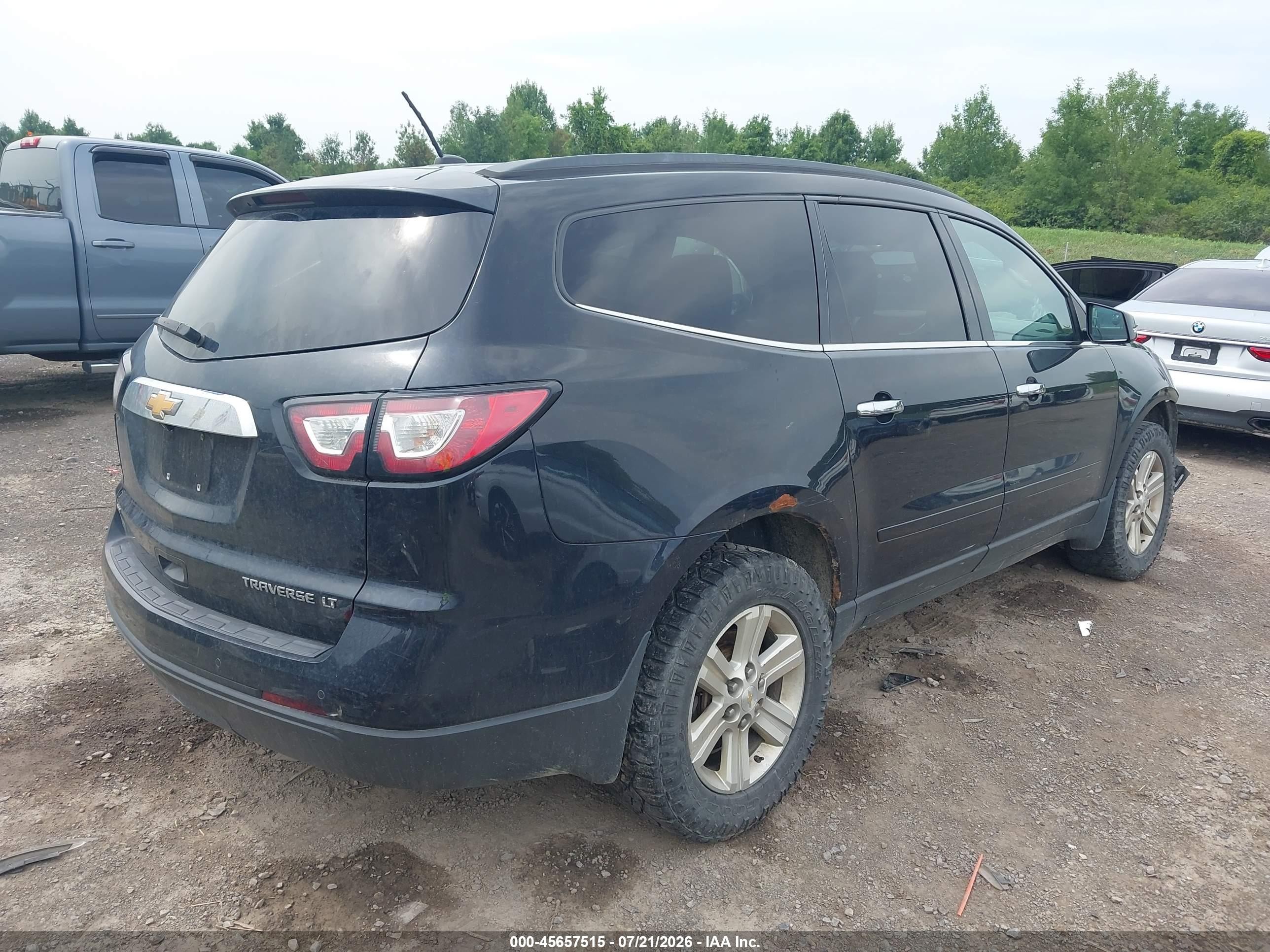 2014 Chevrolet Traverse 1lt Black vin: 1GNKVGKD8EJ212270
