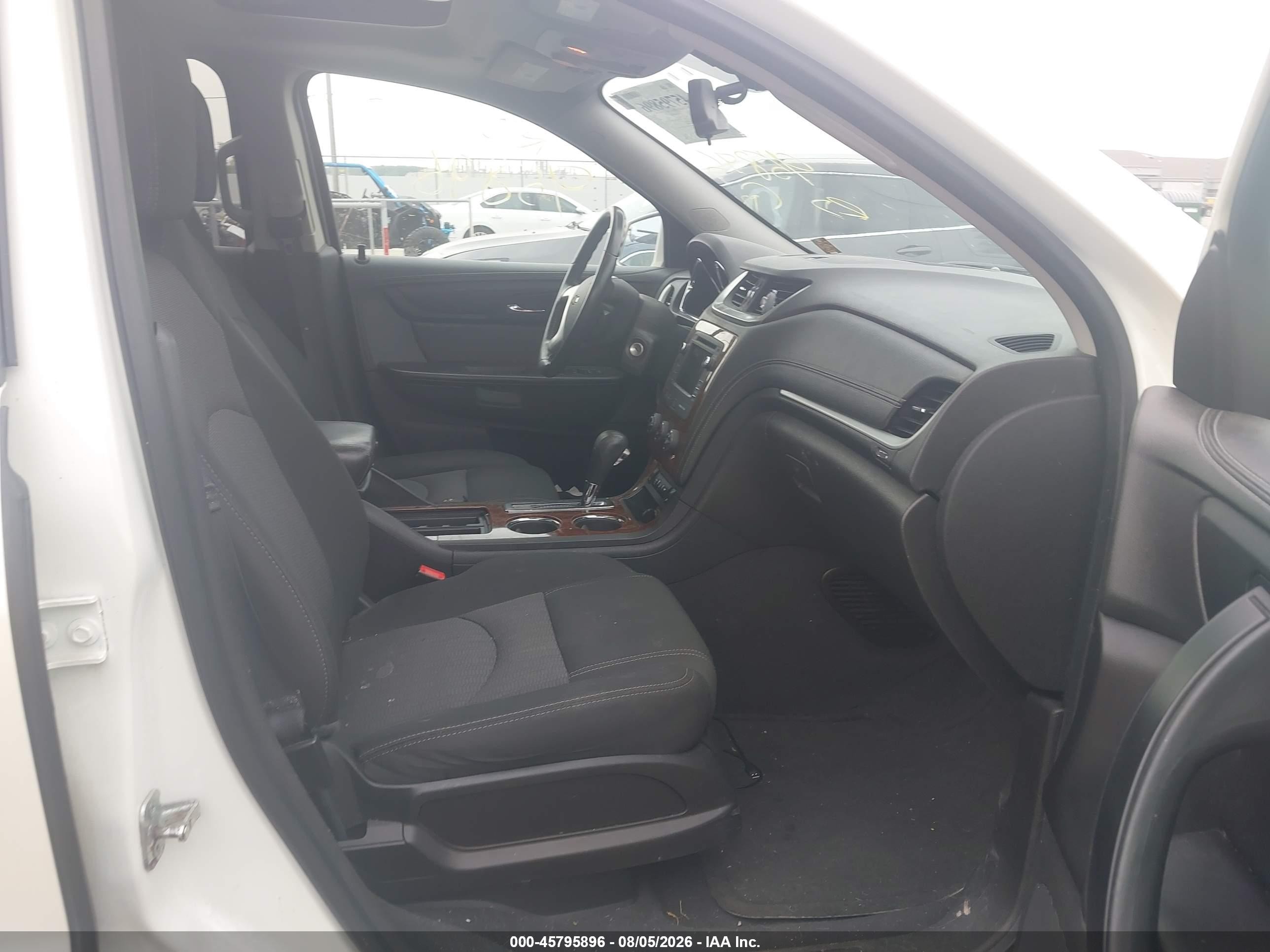 2014 Chevrolet Traverse 1lt White vin: 1GNKVGKD8EJ334448