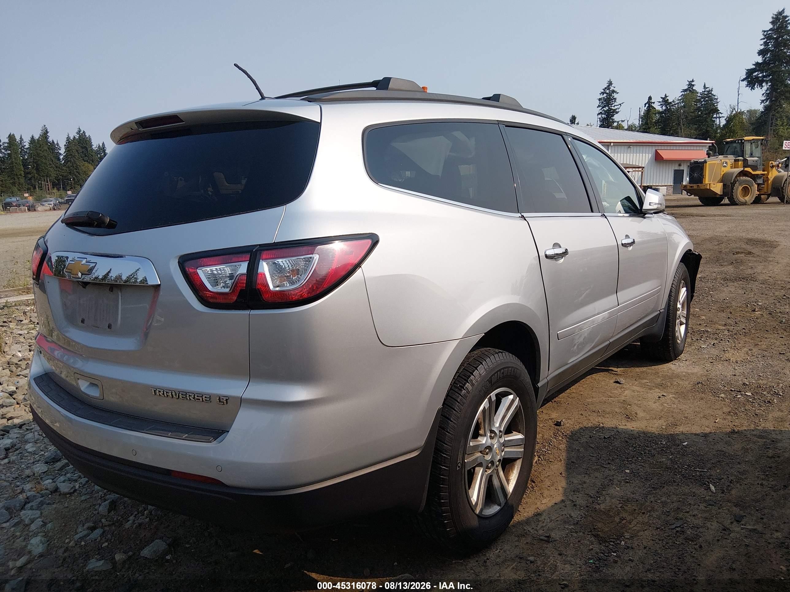 2014 Chevrolet Traverse 1lt Silver vin: 1GNKVGKD8EJ367174