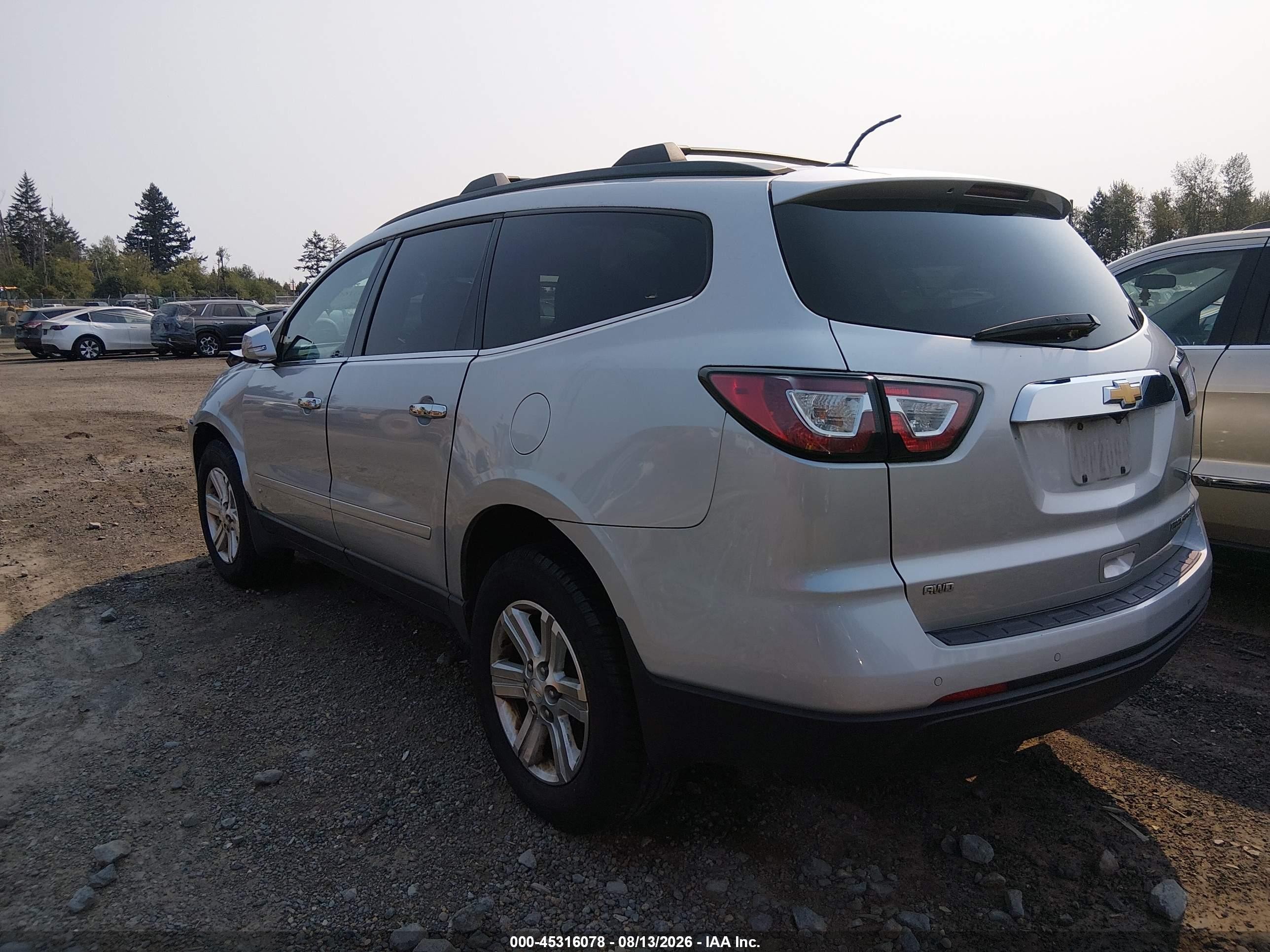 2014 Chevrolet Traverse 1lt Silver vin: 1GNKVGKD8EJ367174