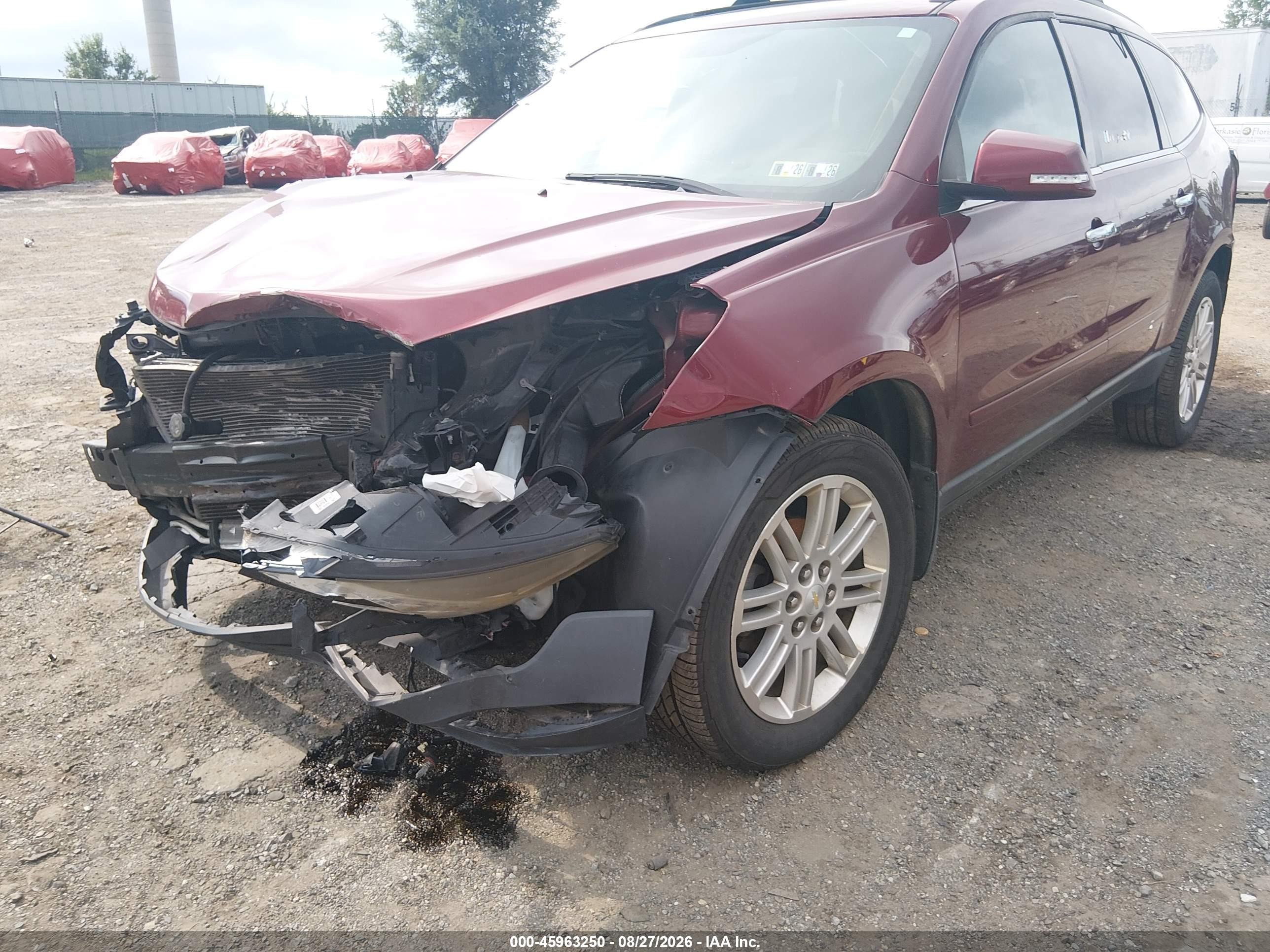 2015 Chevrolet Traverse 1lt Red vin: 1GNKVGKD8FJ101252