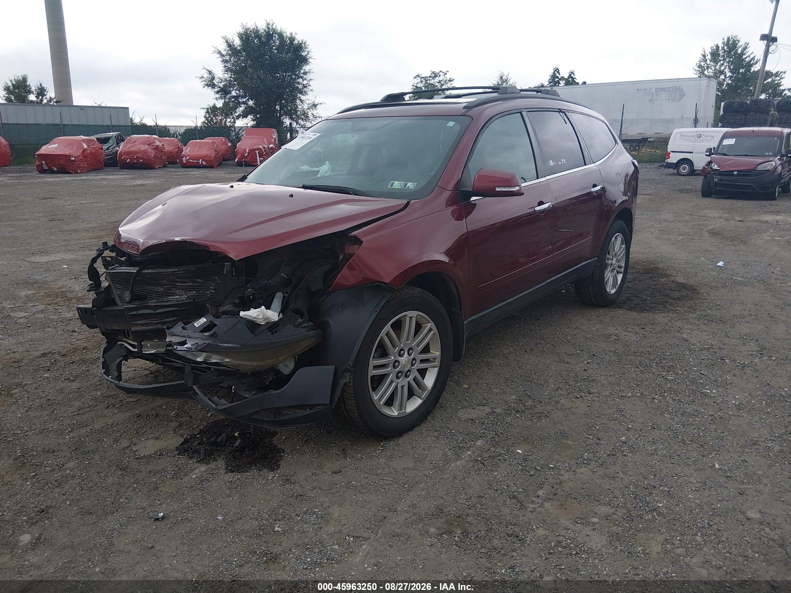 2015 Chevrolet Traverse 1lt Red vin: 1GNKVGKD8FJ101252