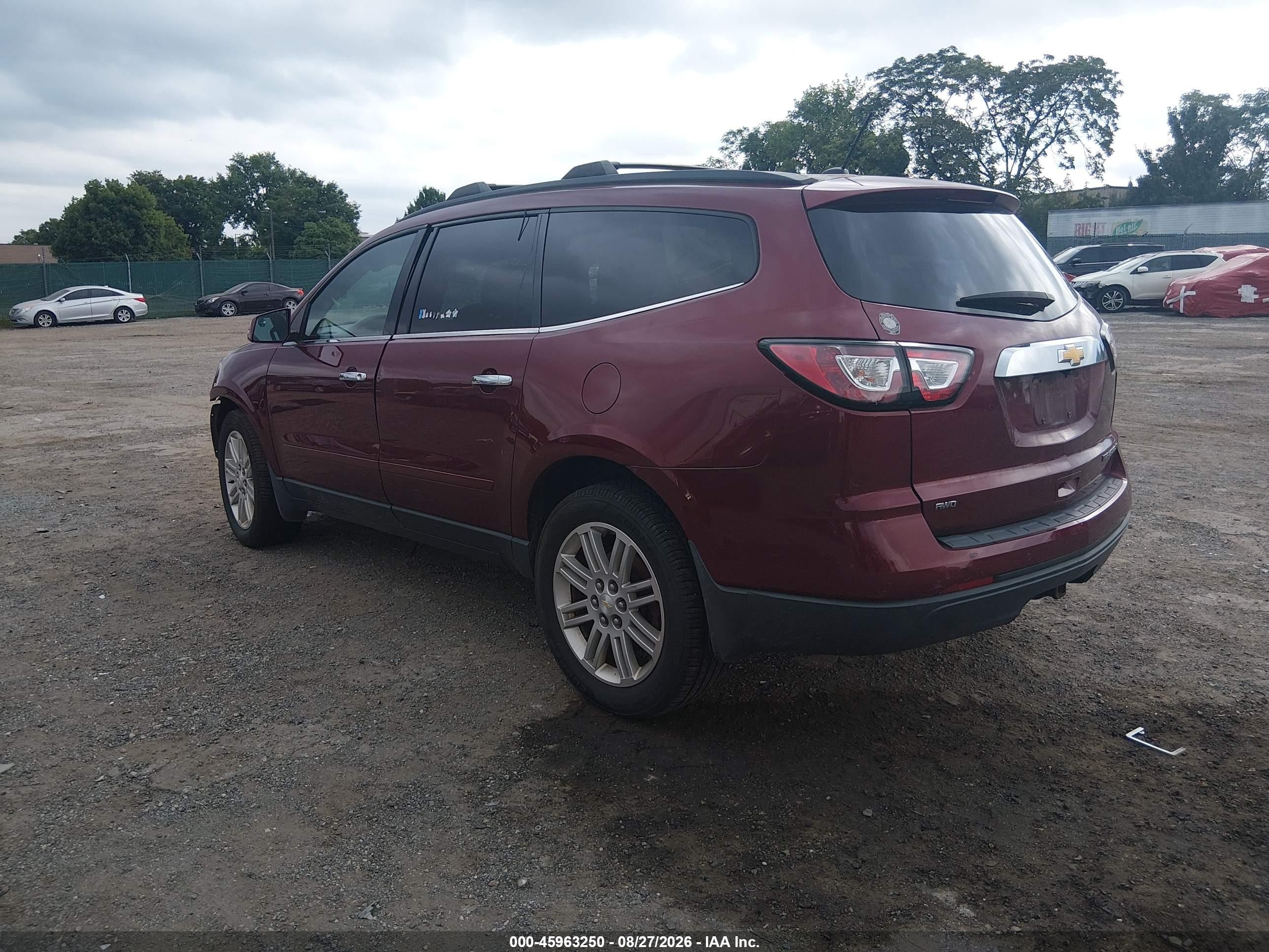 2015 Chevrolet Traverse 1lt Red vin: 1GNKVGKD8FJ101252