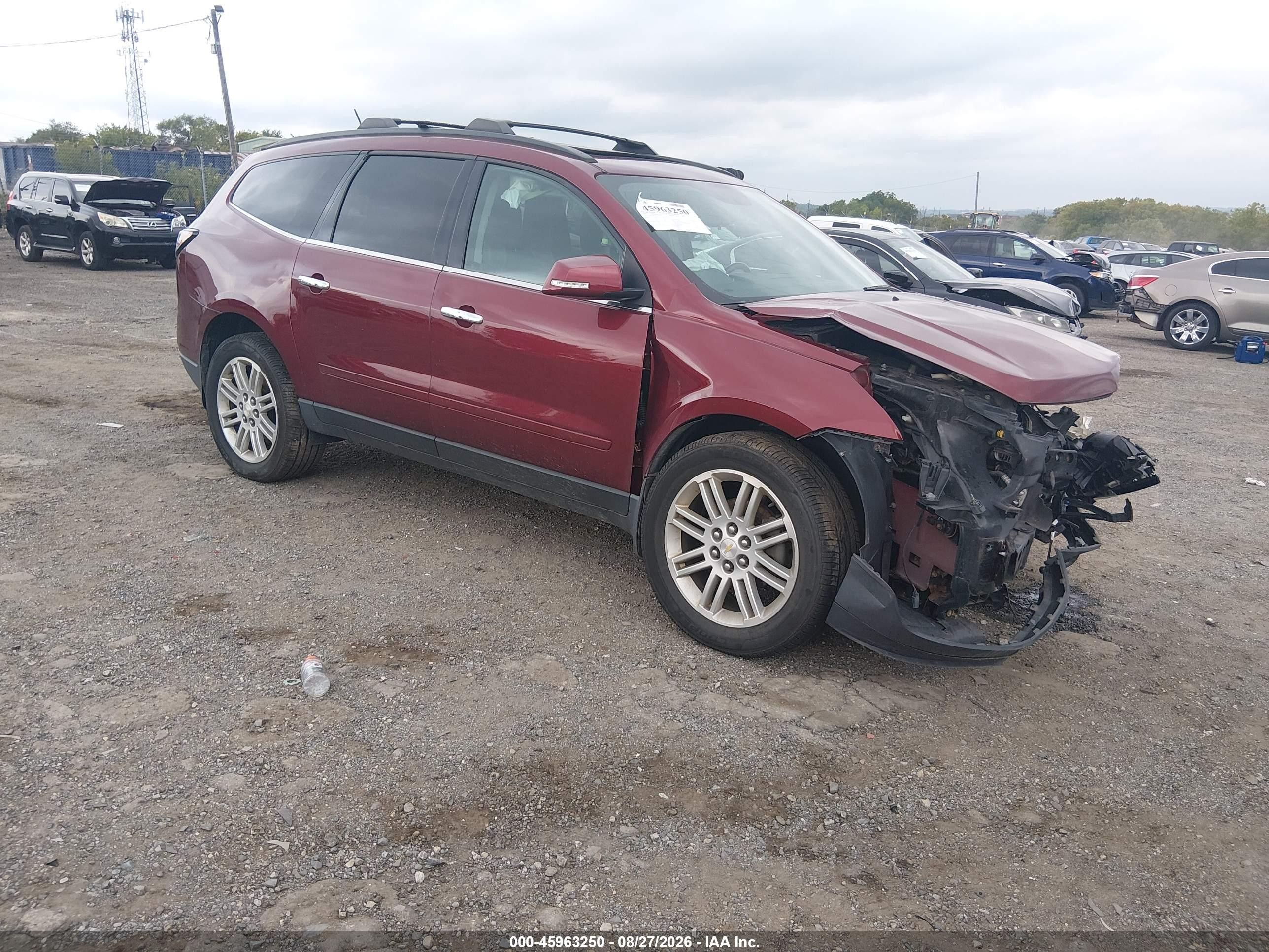 2015 Chevrolet Traverse 1lt Red vin: 1GNKVGKD8FJ101252