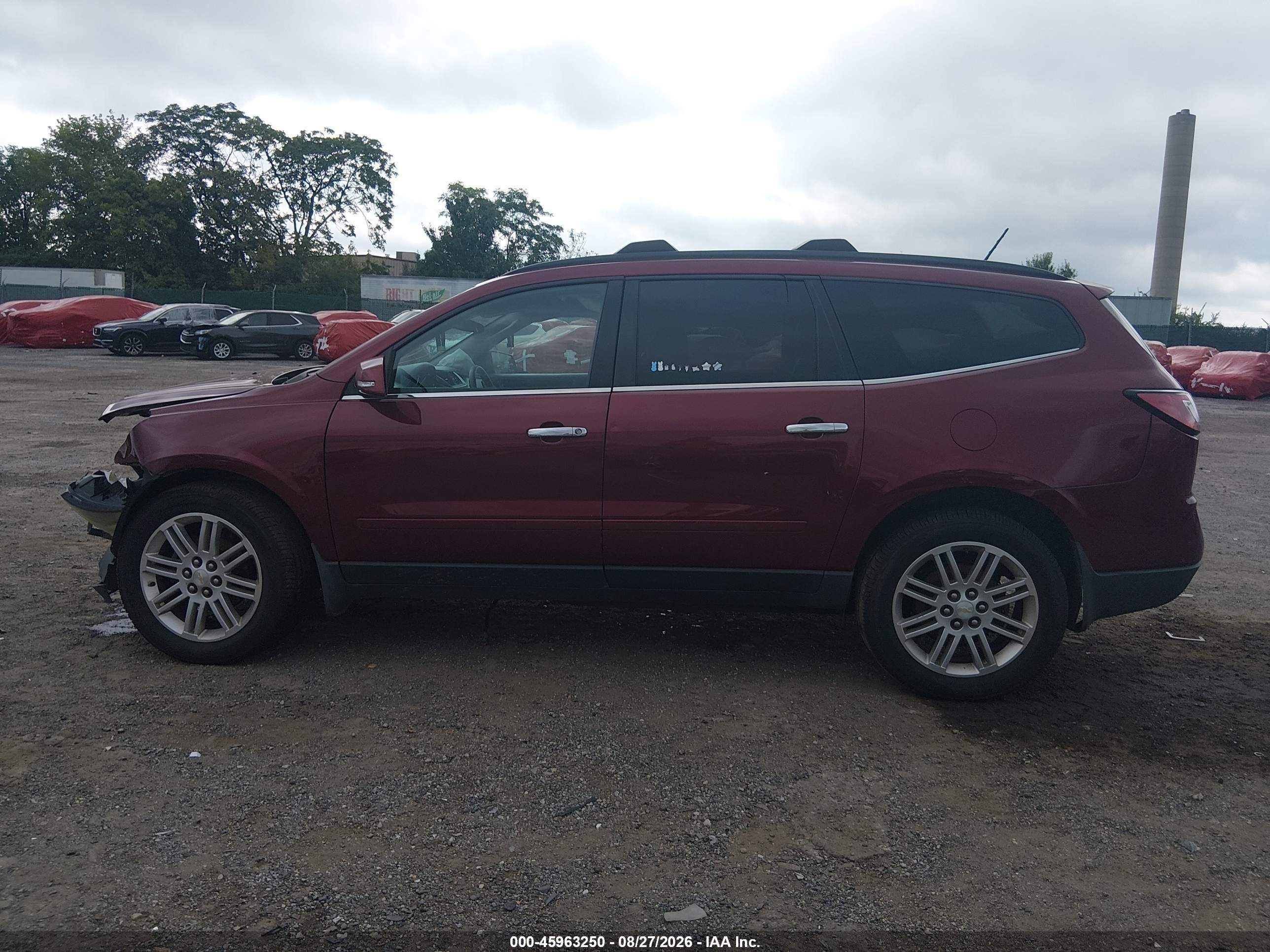2015 Chevrolet Traverse 1lt Red vin: 1GNKVGKD8FJ101252