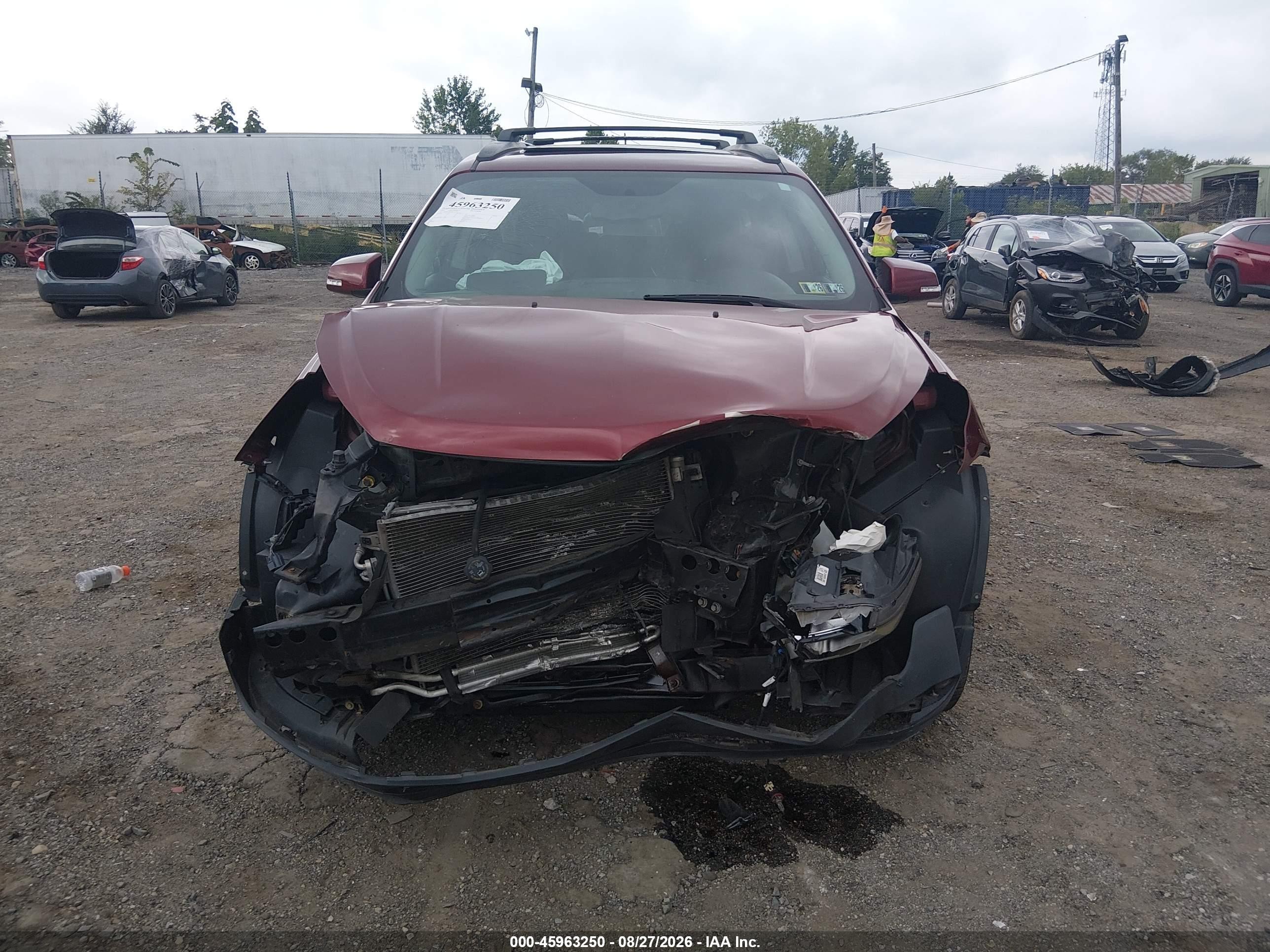 2015 Chevrolet Traverse 1lt Red vin: 1GNKVGKD8FJ101252