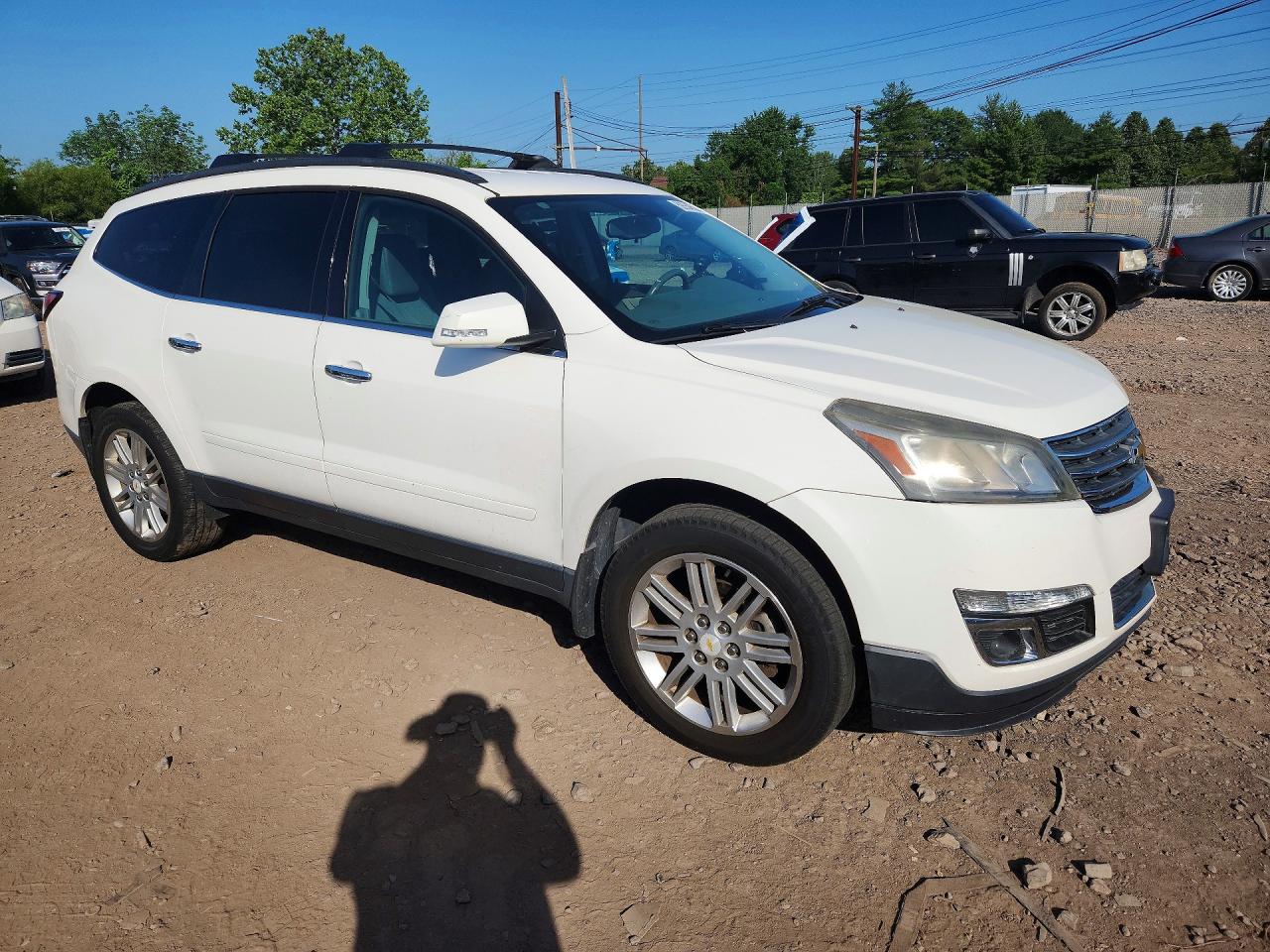 2015 Chevrolet Traverse Lt White vin: 1GNKVGKD8FJ216188