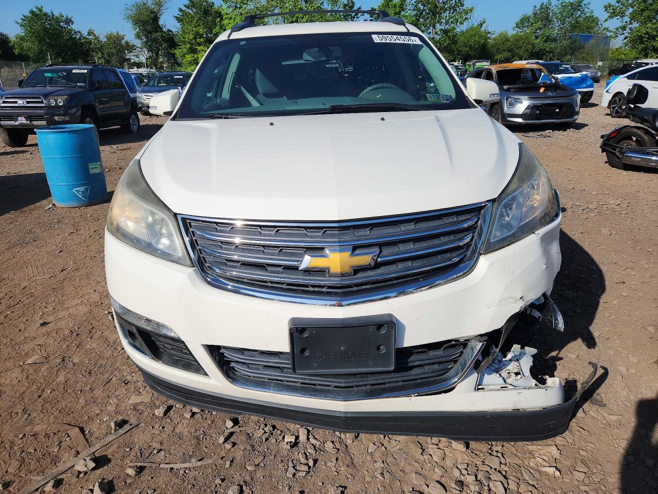 2015 Chevrolet Traverse Lt White vin: 1GNKVGKD8FJ216188