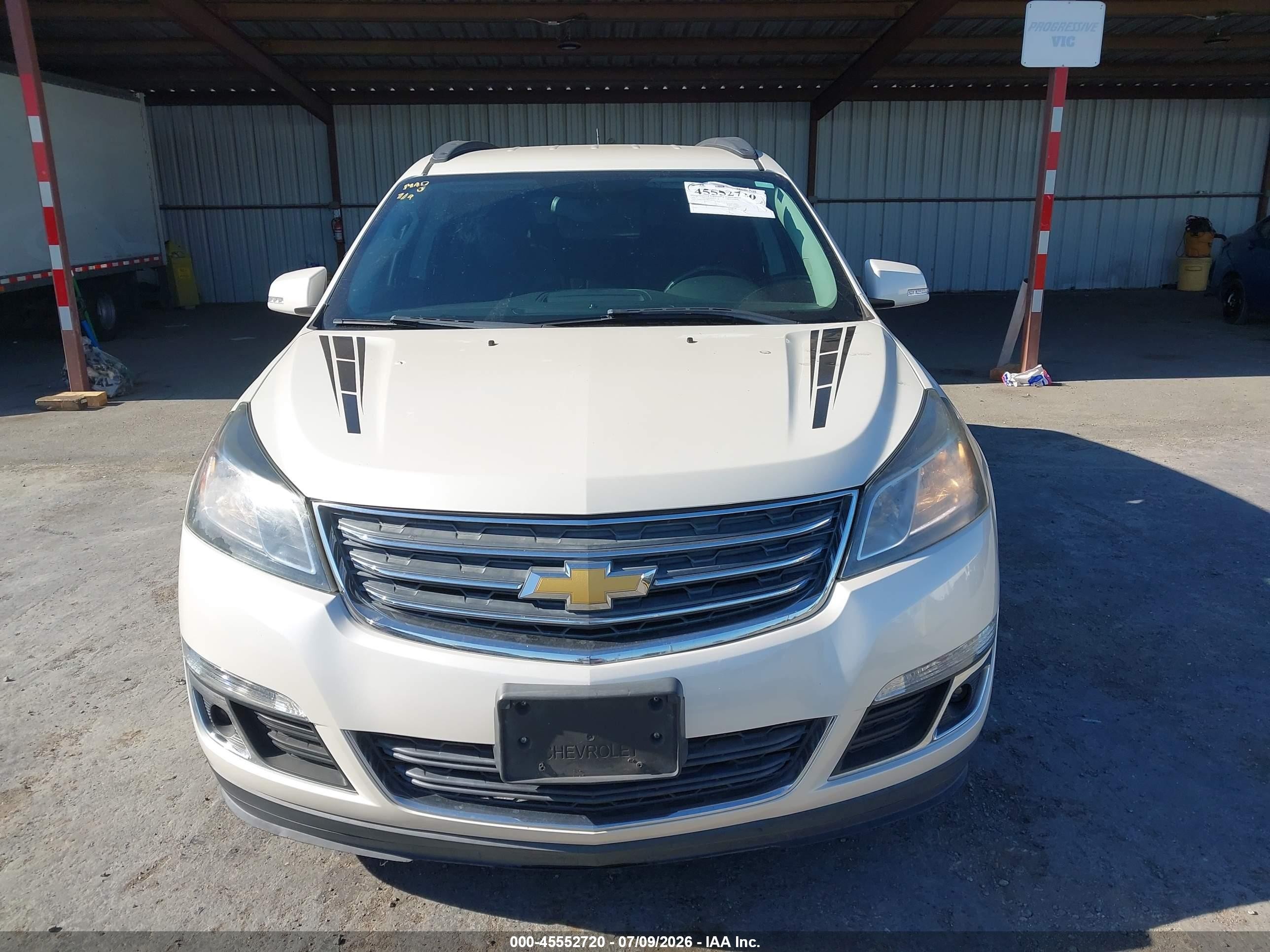 2015 Chevrolet Traverse Lt White vin: 1GNKVGKD8FJ314735
