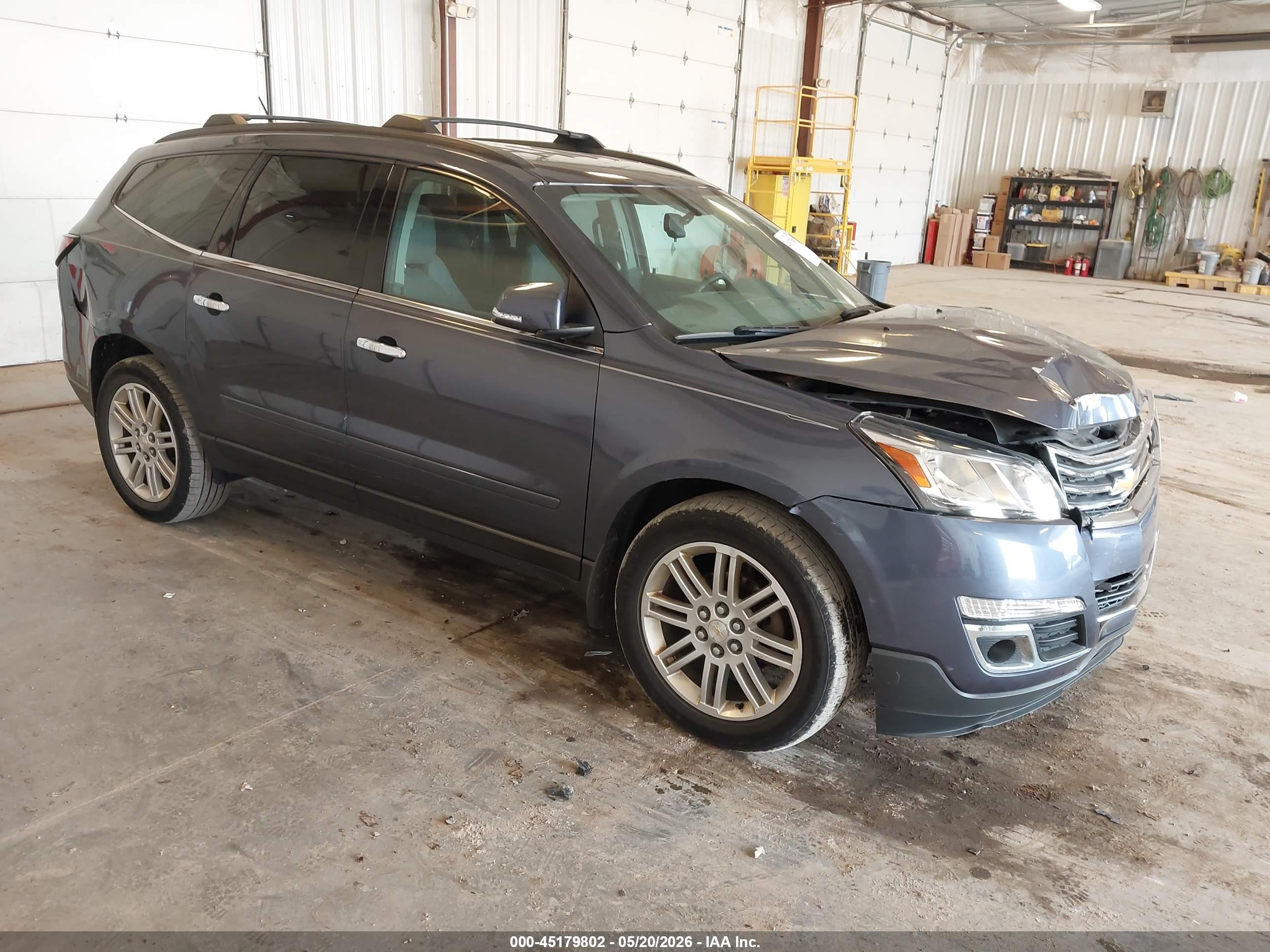 2014 Chevrolet Traverse 1lt Gray vin: 1GNKVGKD9EJ237016
