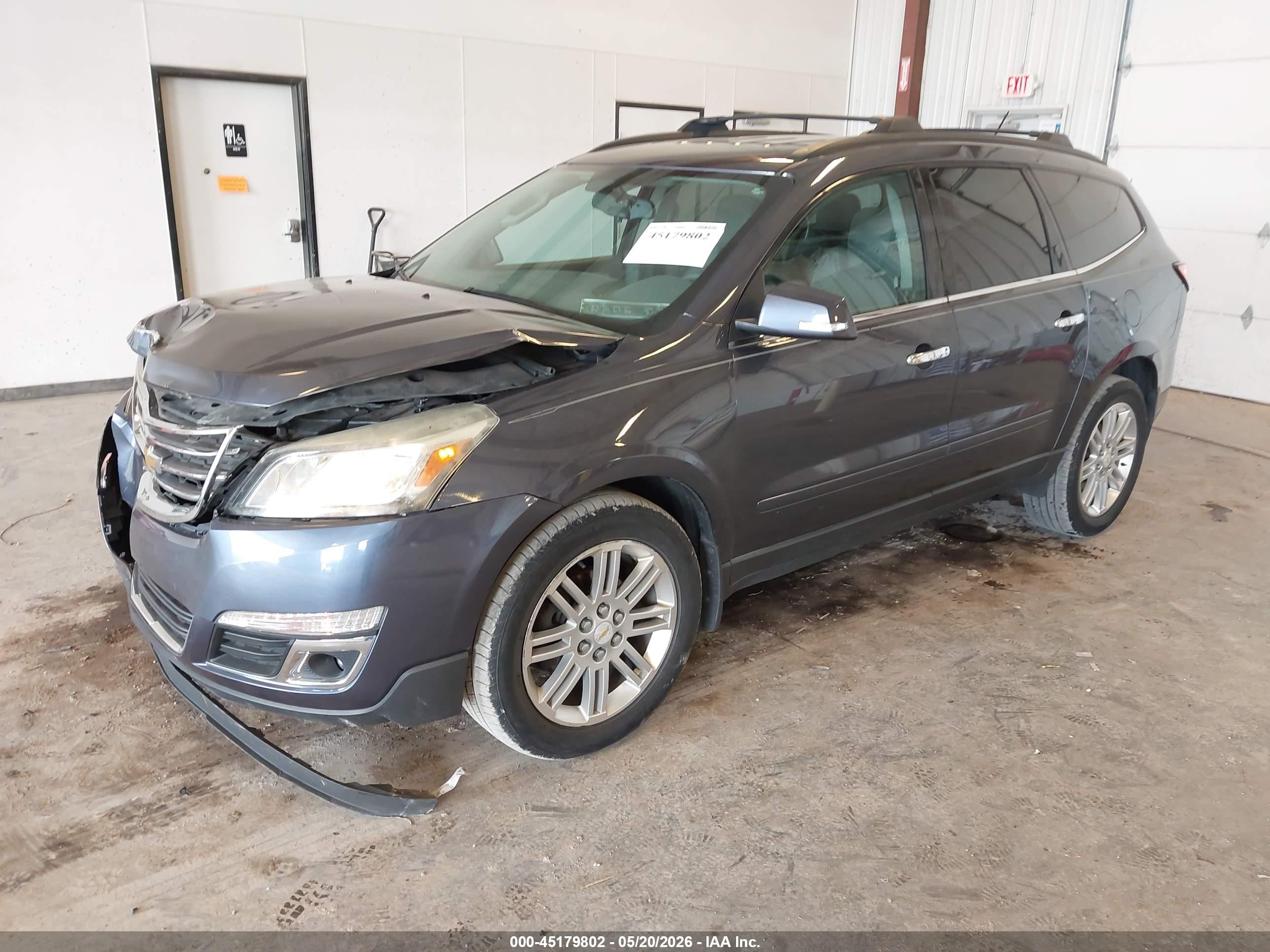 2014 Chevrolet Traverse 1lt Gray vin: 1GNKVGKD9EJ237016