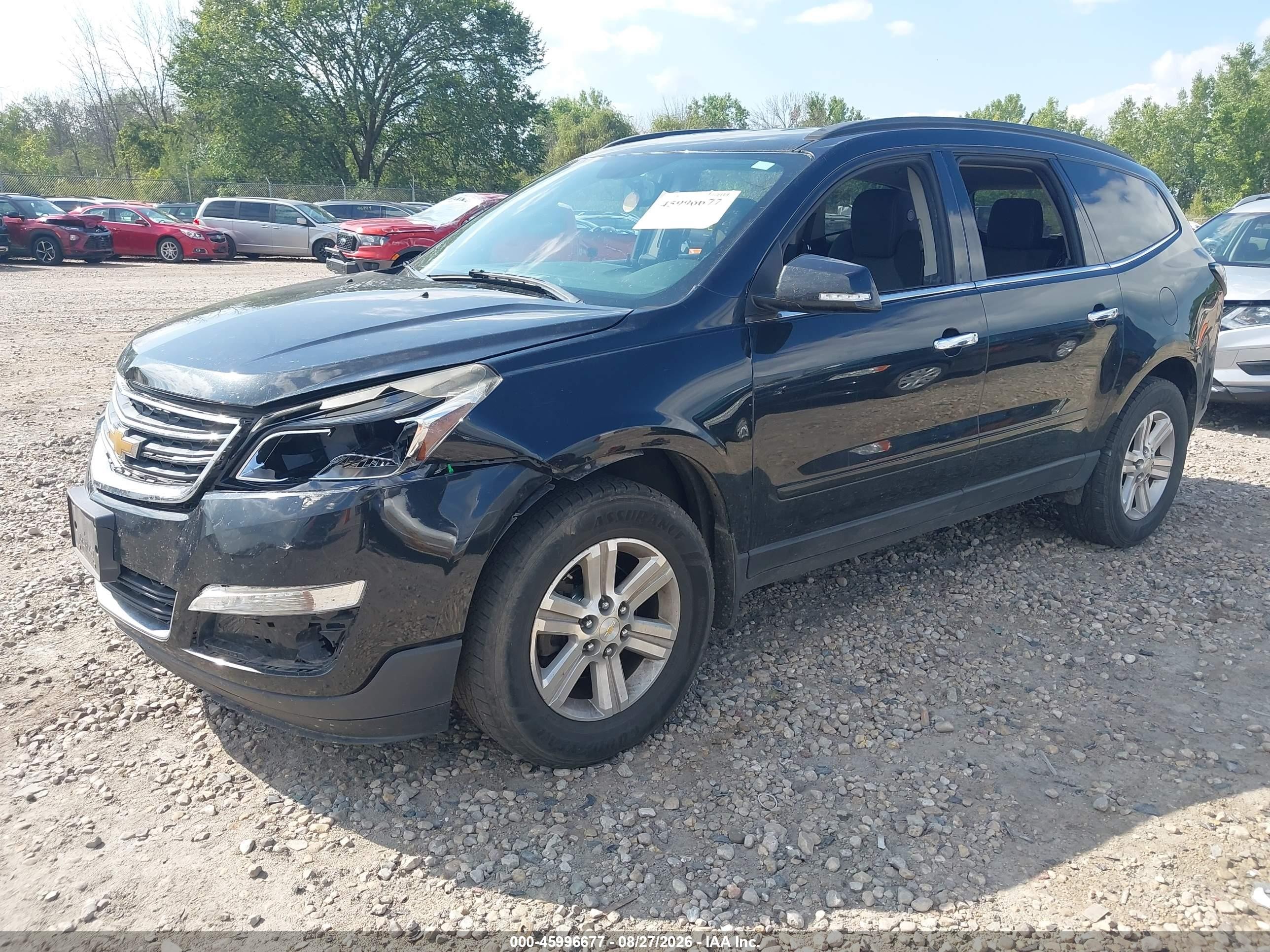 2014 Chevrolet Traverse 1lt Black vin: 1GNKVGKD9EJ278777