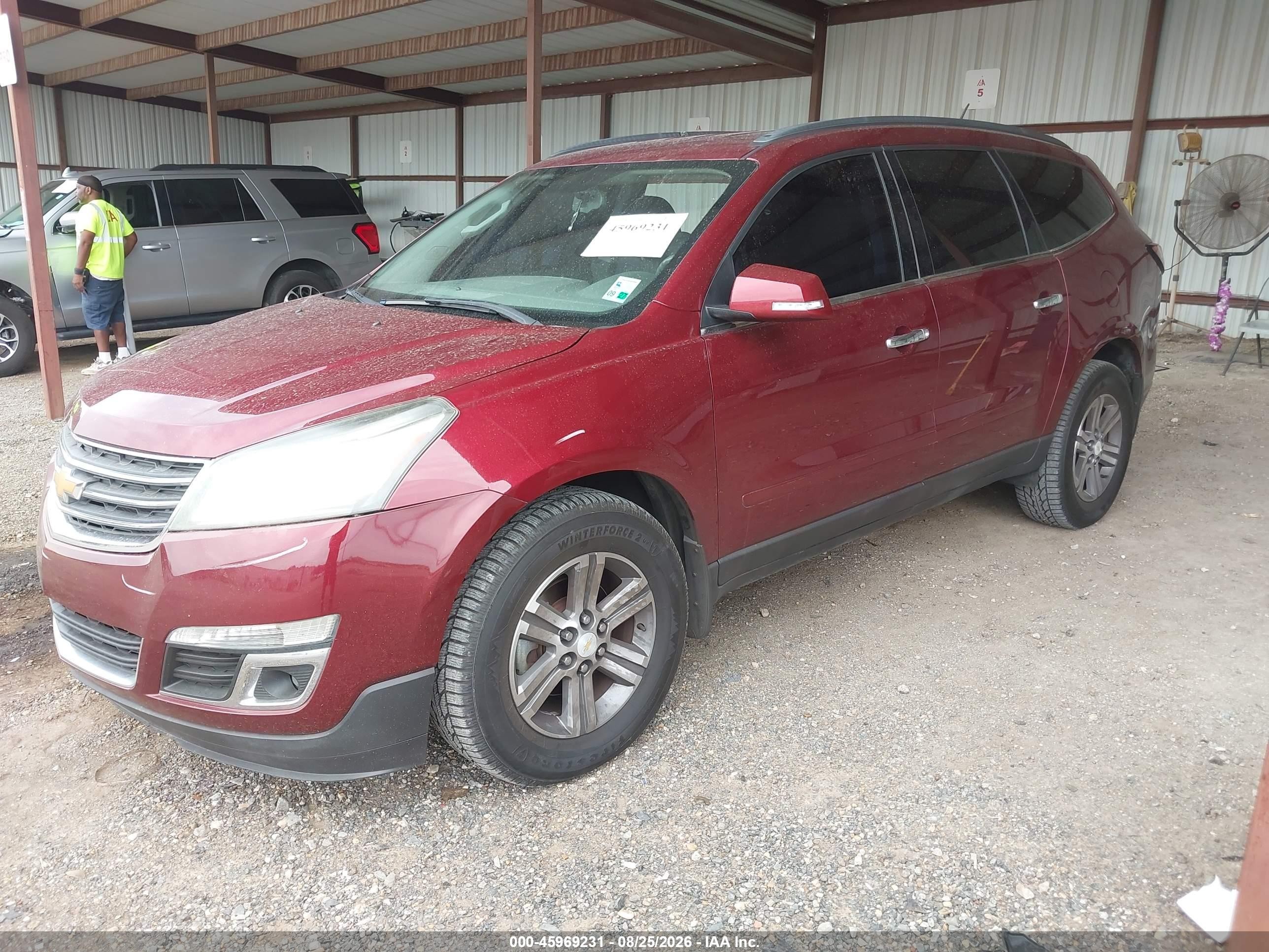 2015 Chevrolet Traverse Lt Red vin: 1GNKVGKD9FJ160620