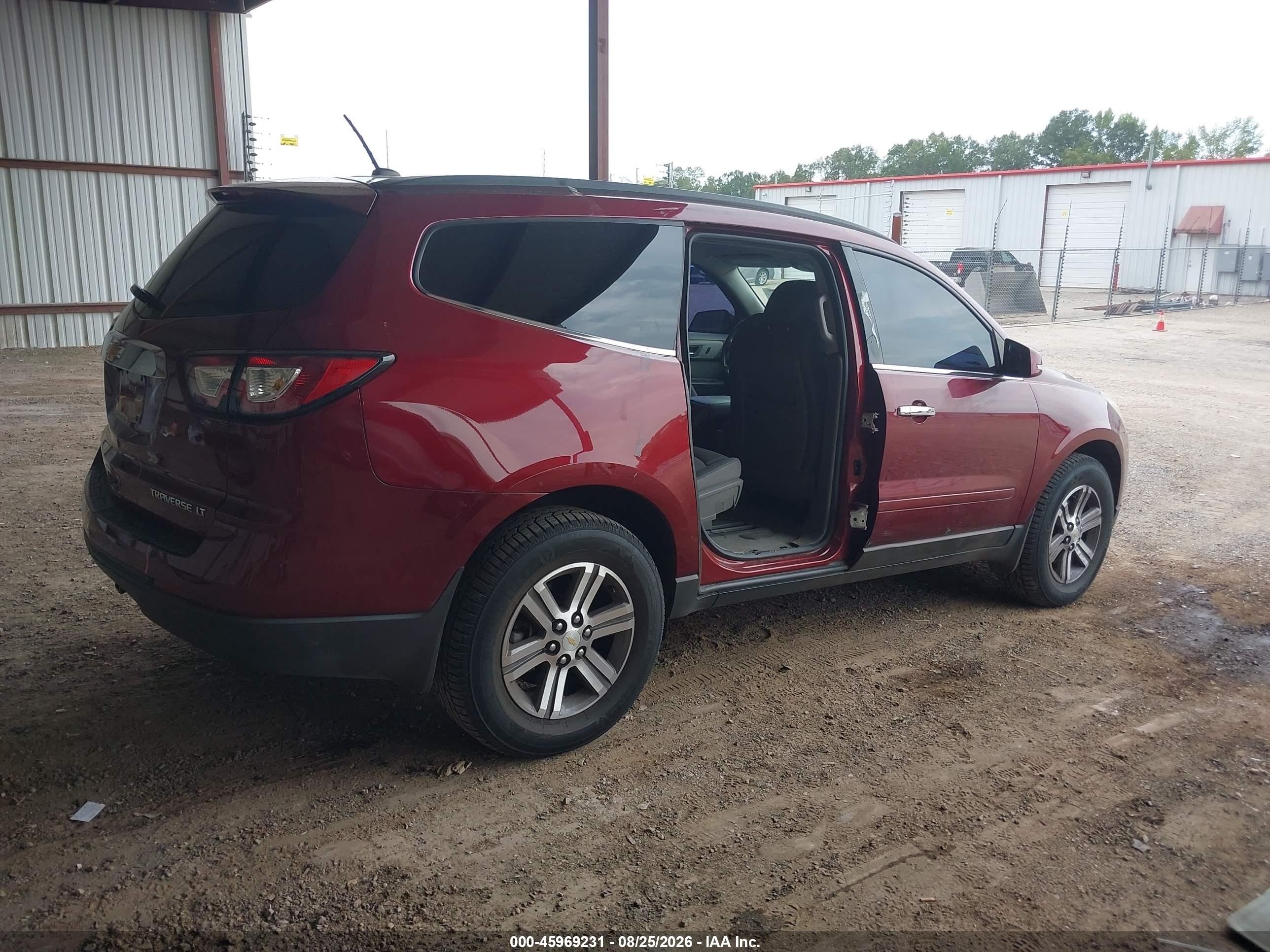 2015 Chevrolet Traverse Lt Red vin: 1GNKVGKD9FJ160620